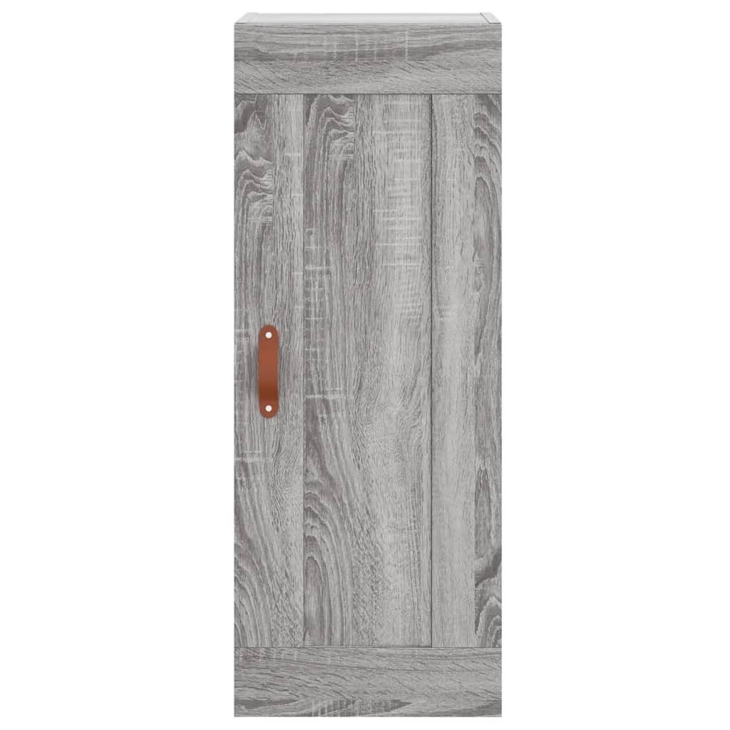 Wandschrank Holzwerkstoff Sideboard Grau (1 vidaXL 34,5x34x90 cm St) Sonoma