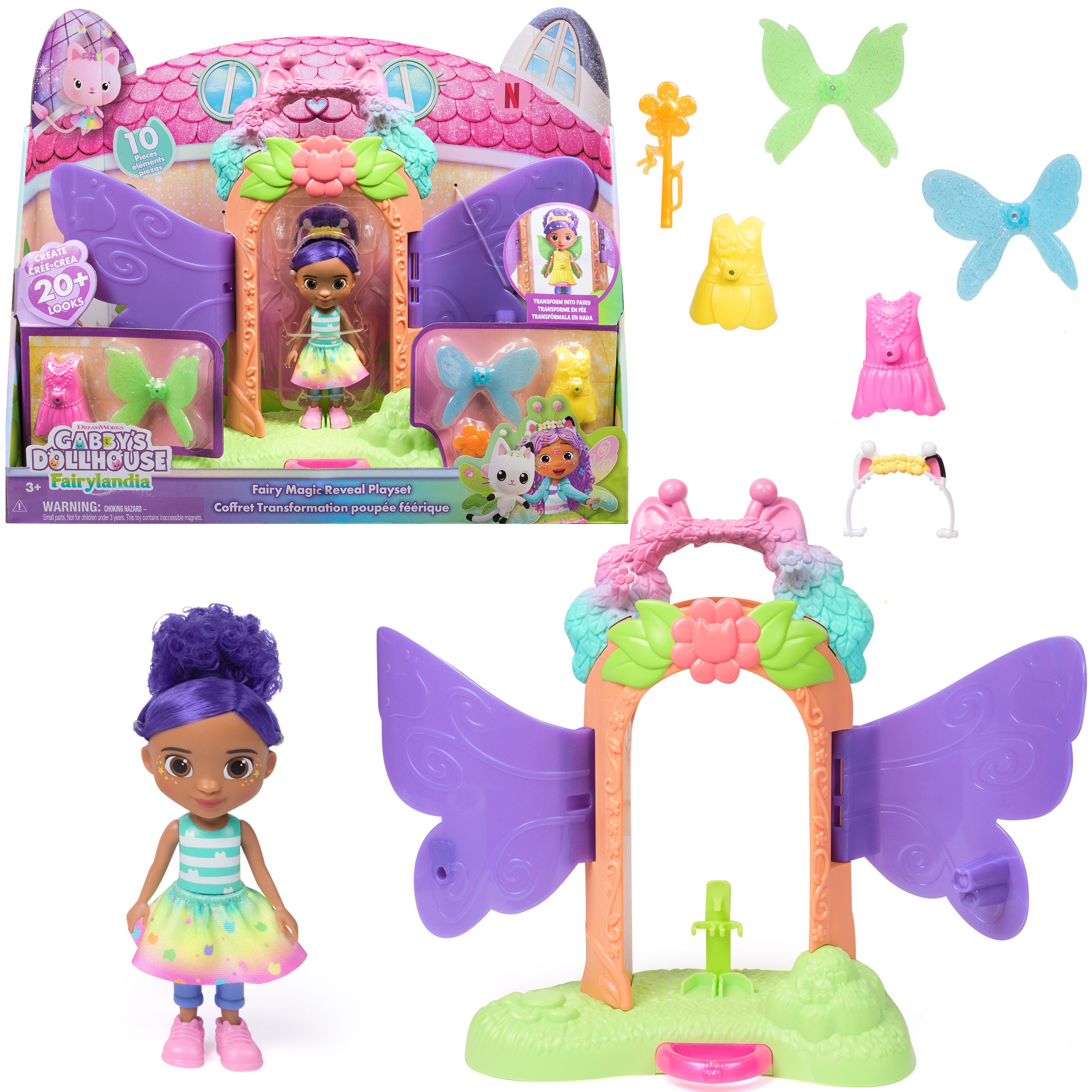 Spin Master Spielwelt Gabby's Dollhouse - Fairylandia - Magisches Feen-Verwandlung Spielset