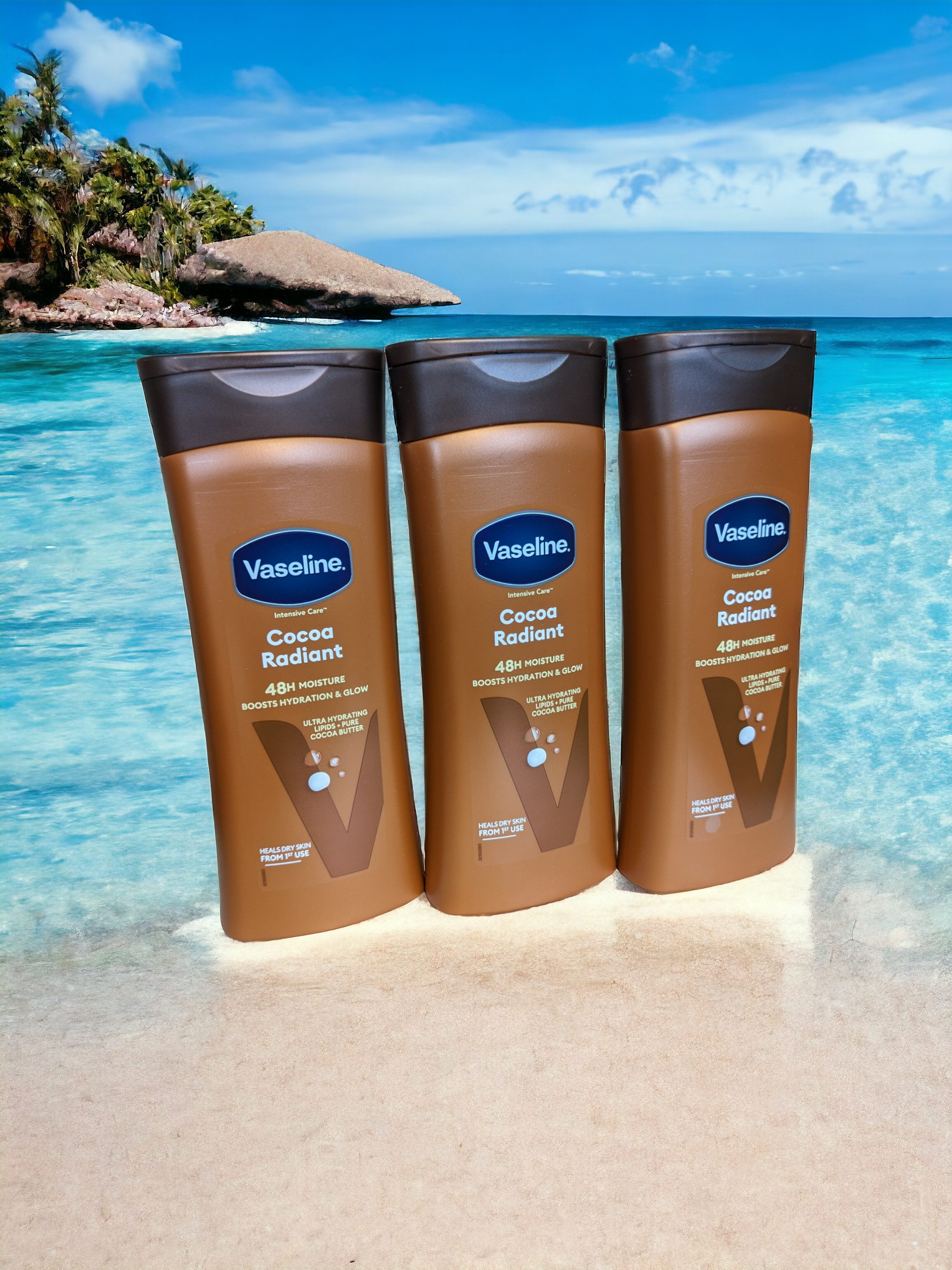 Vaseline Bodylotion Cocoa Radiant 400ml 3er Set, 3x400ml