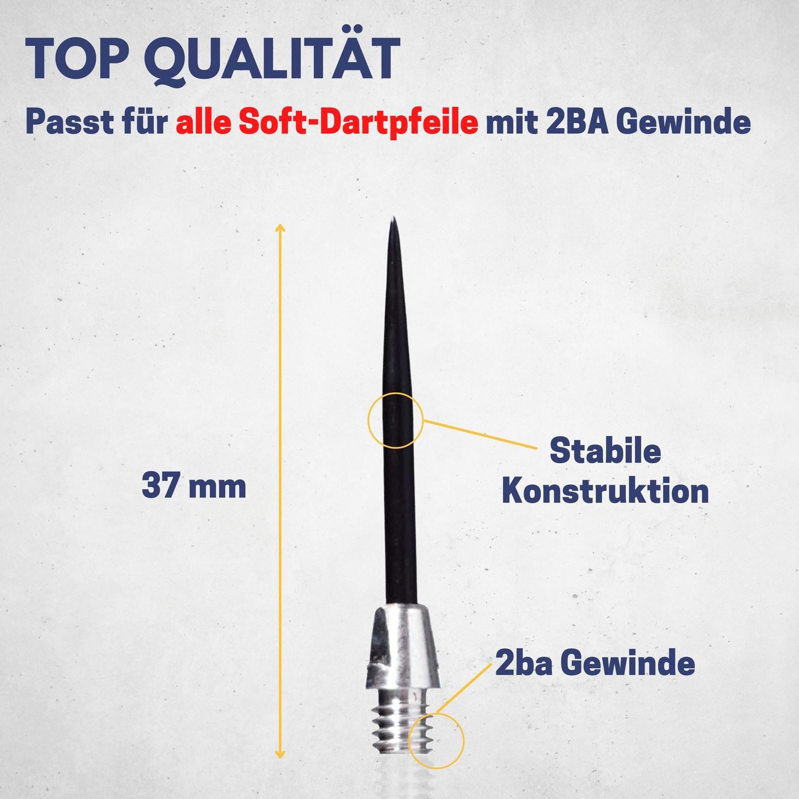 Best Sporting Dartpfeil Ersatz Dartspitzen für Dartpfeile, 3 Stück aus Stahl, Steeldarts