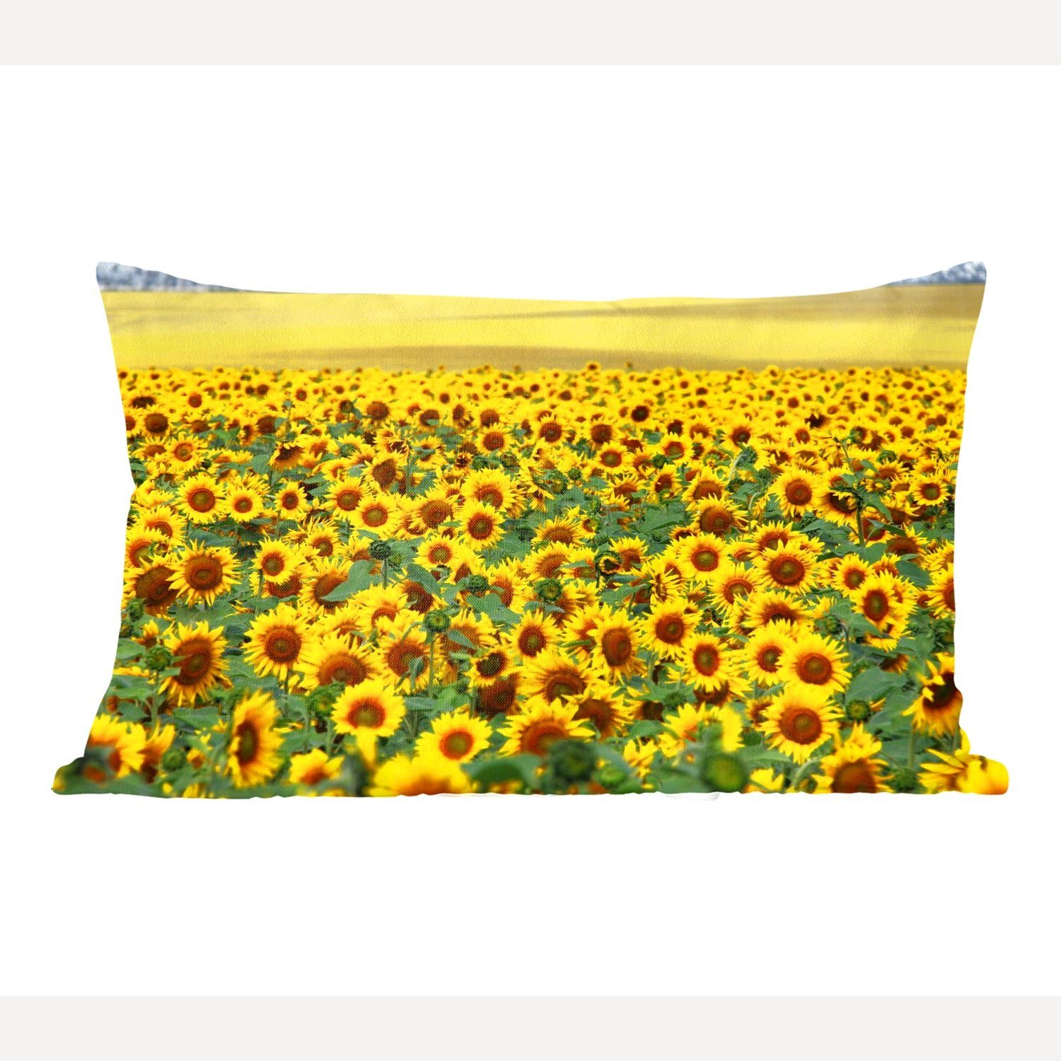 MuchoWow Dekokissen Sonnenblume - Blumen - Natur, Wohzimmer Dekoration, Zierkissen, Dekokissen mit Füllung, Schlafzimmer