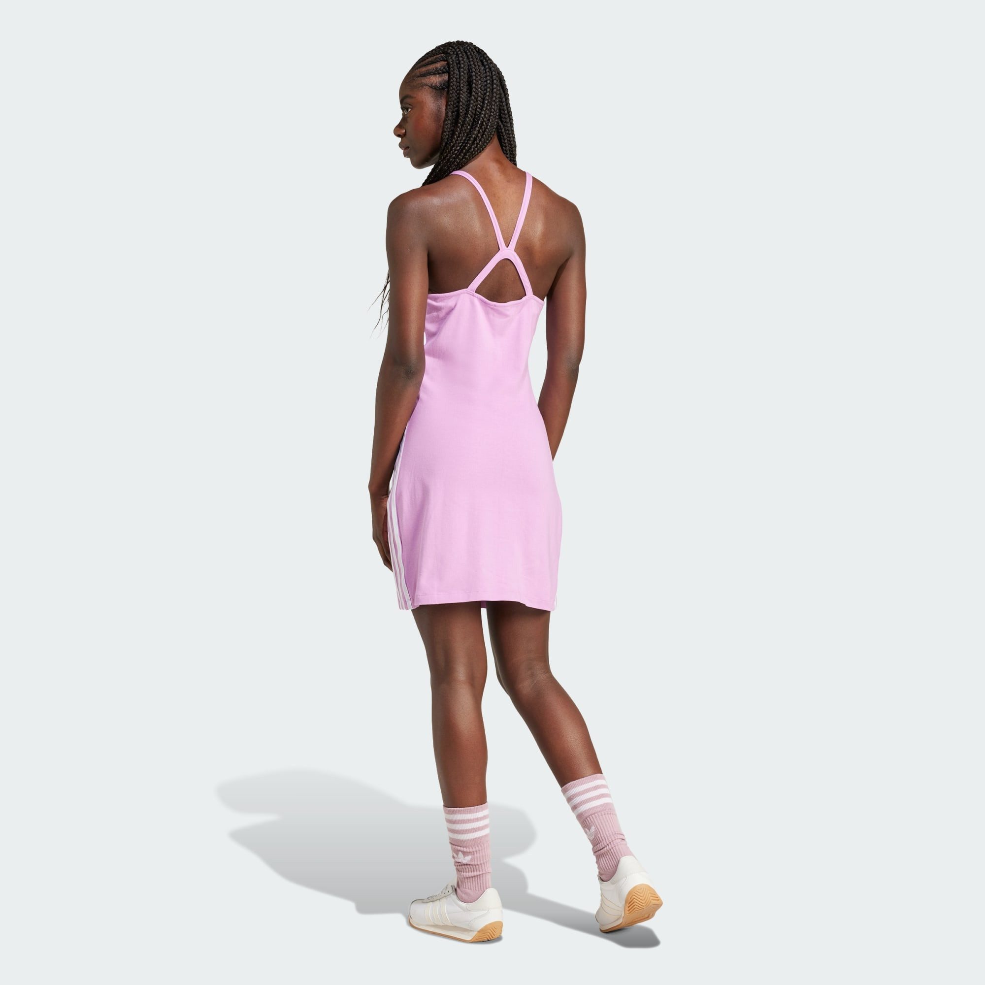 adidas Originals Jerseykleid 3 STREIFEN MINIKLEID Dieses Model ist 176 cm groB und tragt GroBe 36