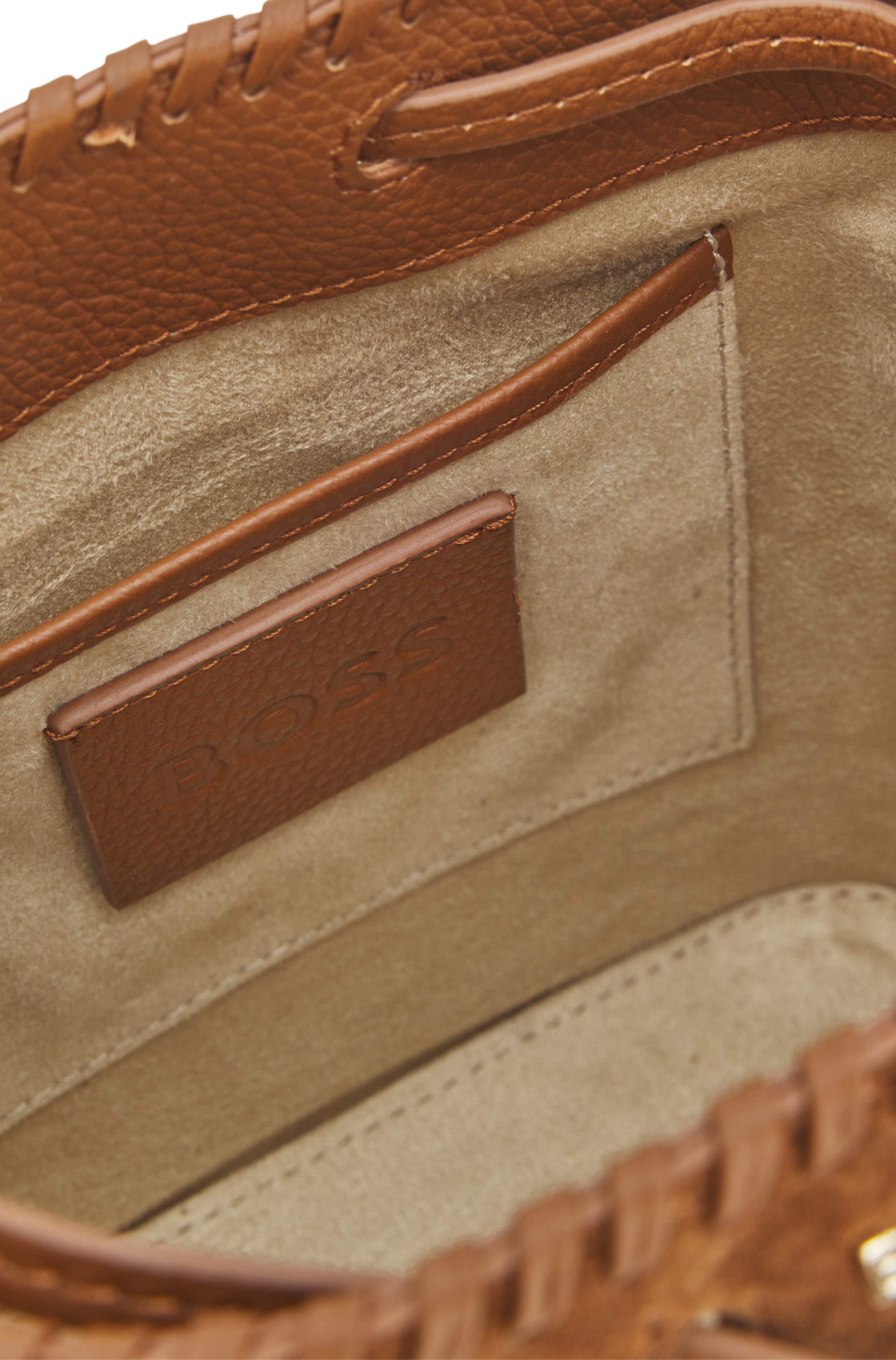 BOSS Beuteltasche Lenah S, Damen Beuteltasche, Handtasche mit Kordelzugverschluss