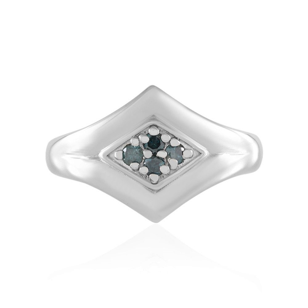 Cavill Diamantring Cavill Silberring mit 0,106 ct Diamant, Rhombus Design, 925 Sterling (1-tlg)