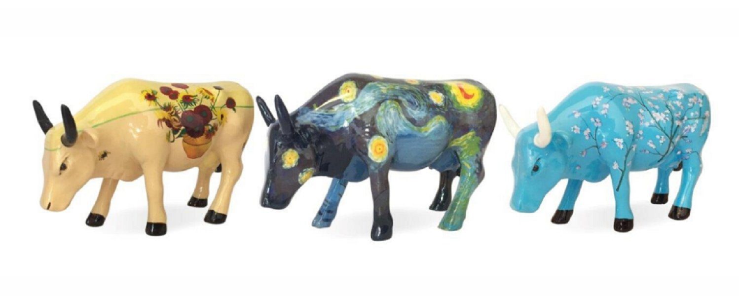 CowParade Tierfigur Art Pack - 3 x Cowparade Vincent Van Gogh