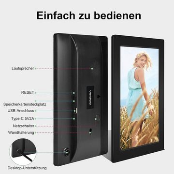 Veidoo Tablet (10,1", 32 GB, Android, WiFi Bilderrahmen, 1280x800 IPS, 32GB, Auto-Drehung, Moment-Sharing)