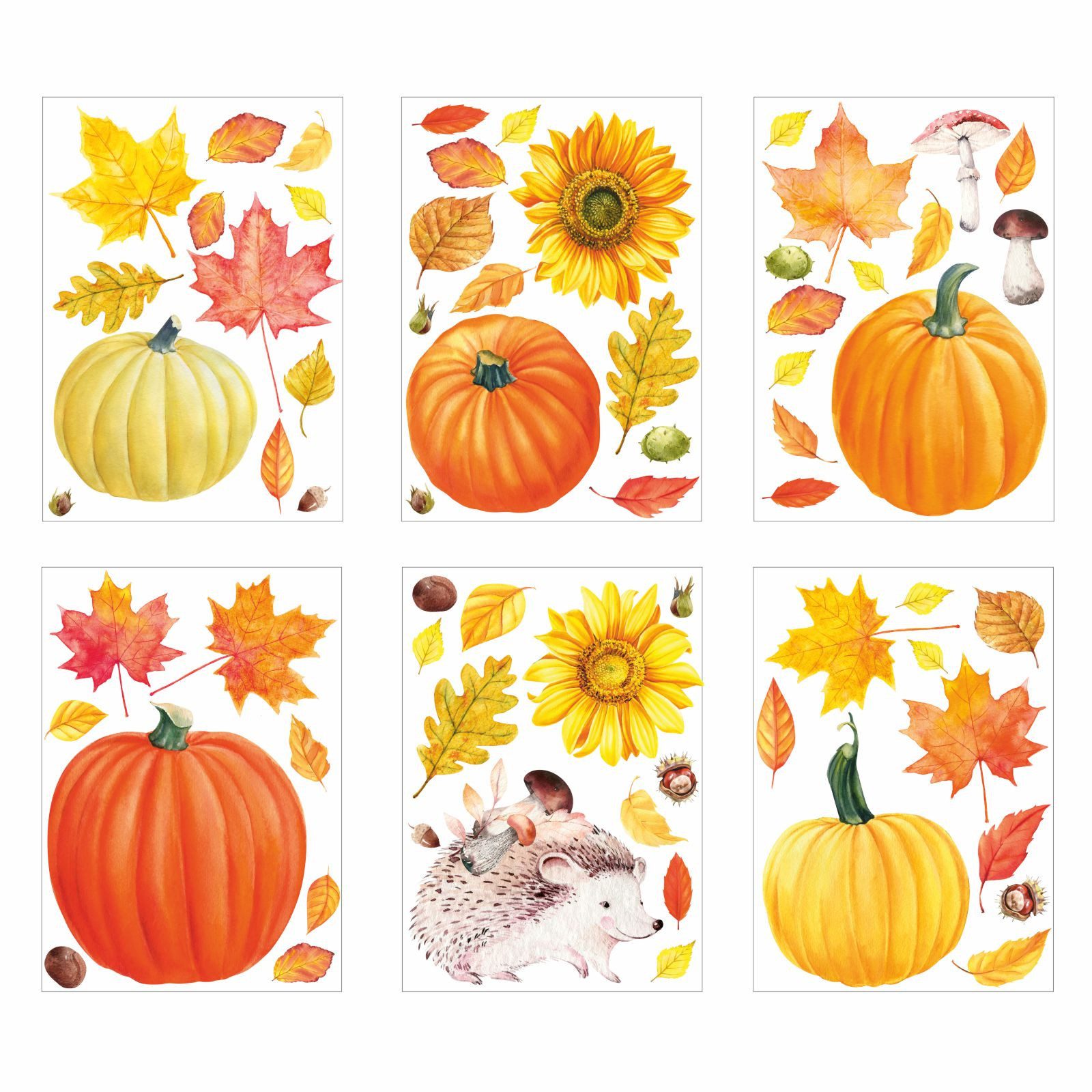 nikima Fensterbild Fensterbilder Herbst selbstklebend - Statisch Haftende P günstig online kaufen