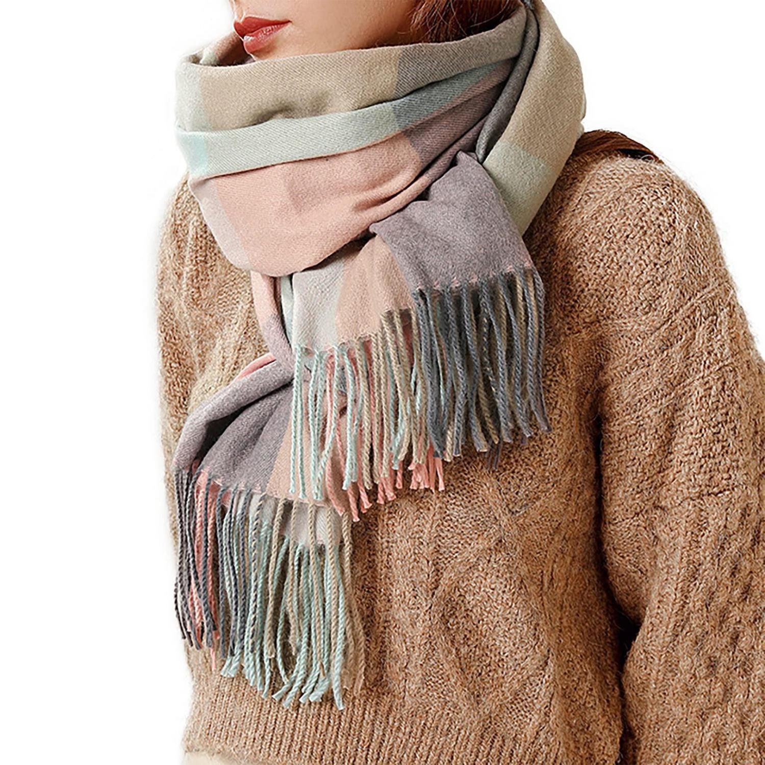 LuxusKollektion XXL-Schal Schal Damen XXL Karo Warm Weich, (1-St)