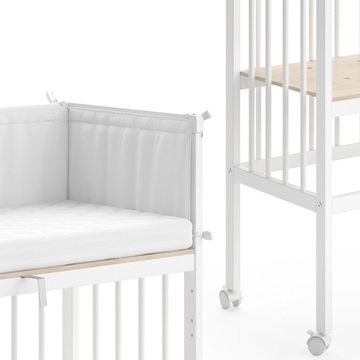 VitaliSpa® Beistellbett Babybett Stubenbett SOPHIE 93x46x75 Weiß