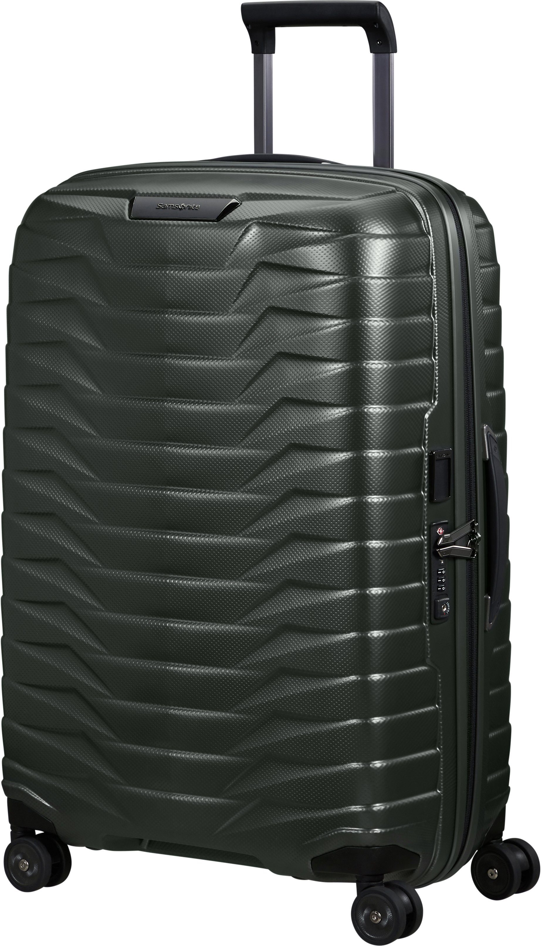 Samsonite Hartschalen-Trolley PROXIS, verschiedene Größen und Farben, 4 Rollen, arretierbares und versenkbares Druckknopf-Trolleysystem