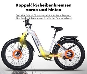 DOTMALL E-Bike Shengmilo MX06 17.5AH Samsung Akku 500W, Heckmontierte Motoren