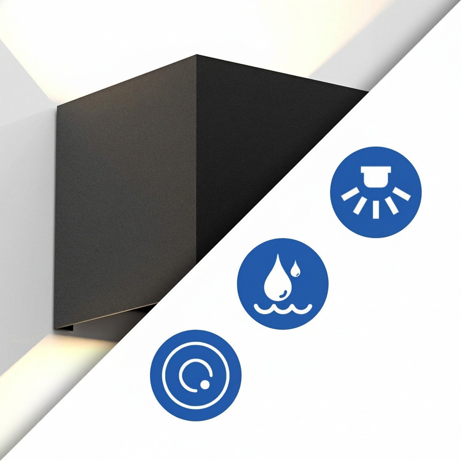 Nettlife Wandleuchte Led Wandleuchte Up Down Strahl 7W, und, LED fest integriert, Warmweiß, für Schlafzimmer Wohnzimmer Flure – Bild 3 von 5