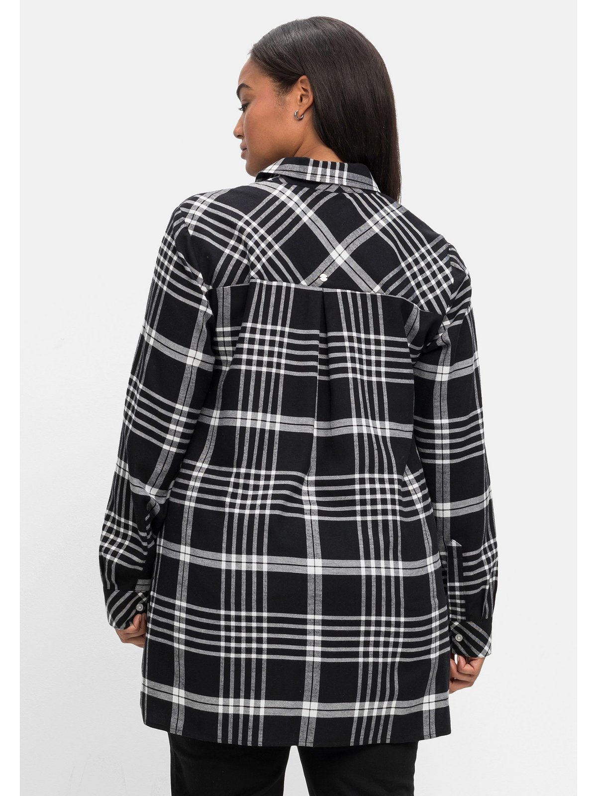 Sheego Longbluse Große Größen im Karomuster