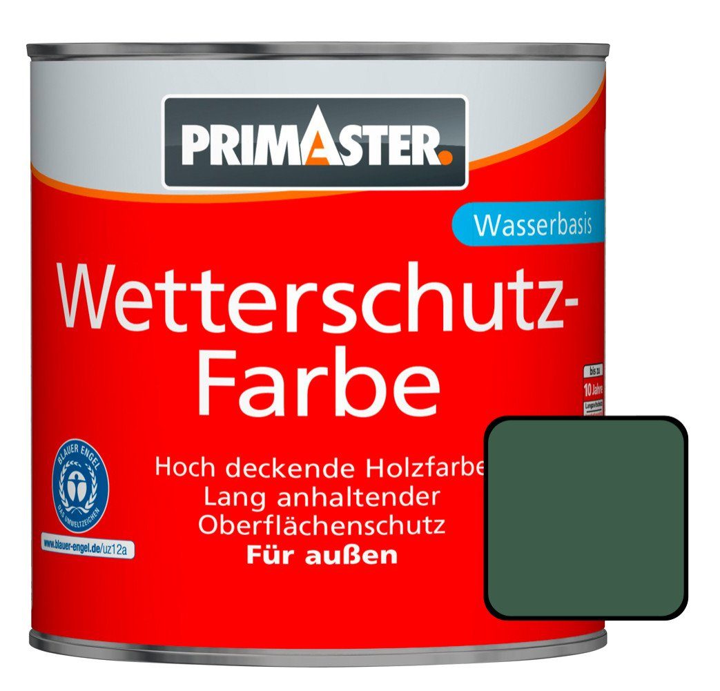 Primaster Holzschutzlasur Primaster Wetterschutzfarbe 750 ml fjordgrün