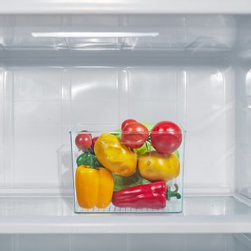 relaxdays Frischhaltedose Kühlschrank Organizer mit Griffen, Kunststoff