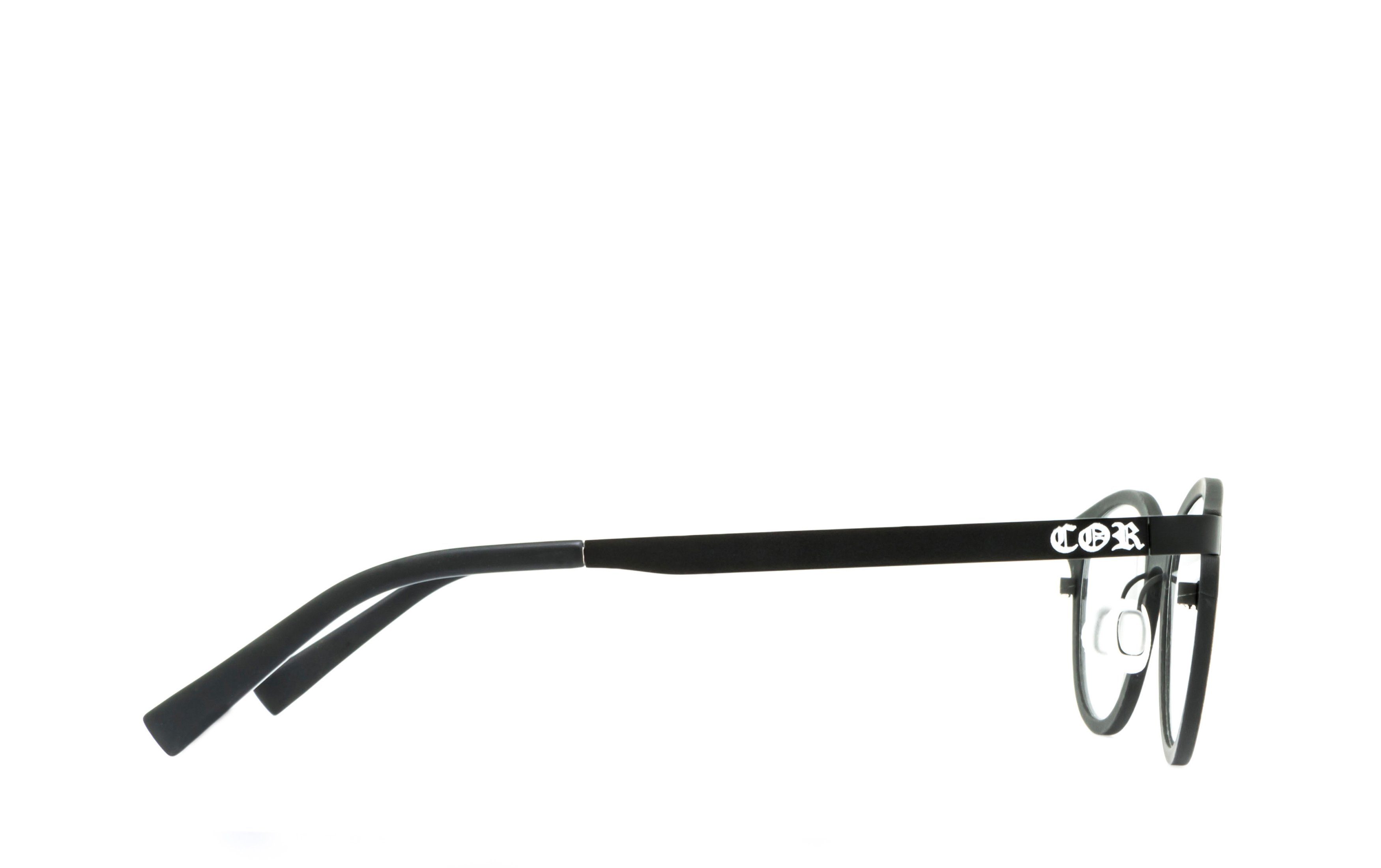 COR Carbon Brillengestell mit Brille COR069b, Holz-Look