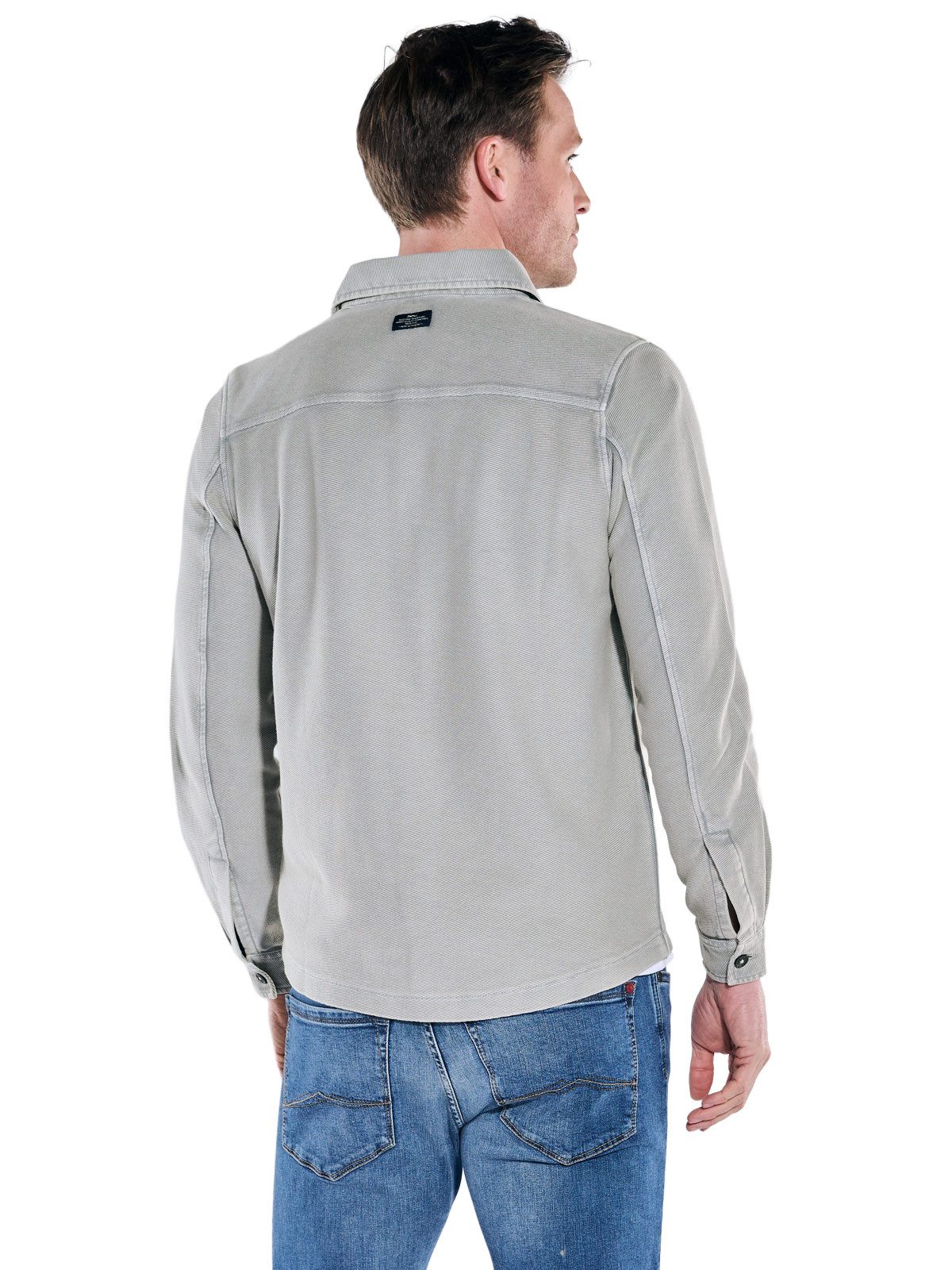 Engbers Langarm-Poloshirt Herren Poloshirt langarm, Silbergrau
