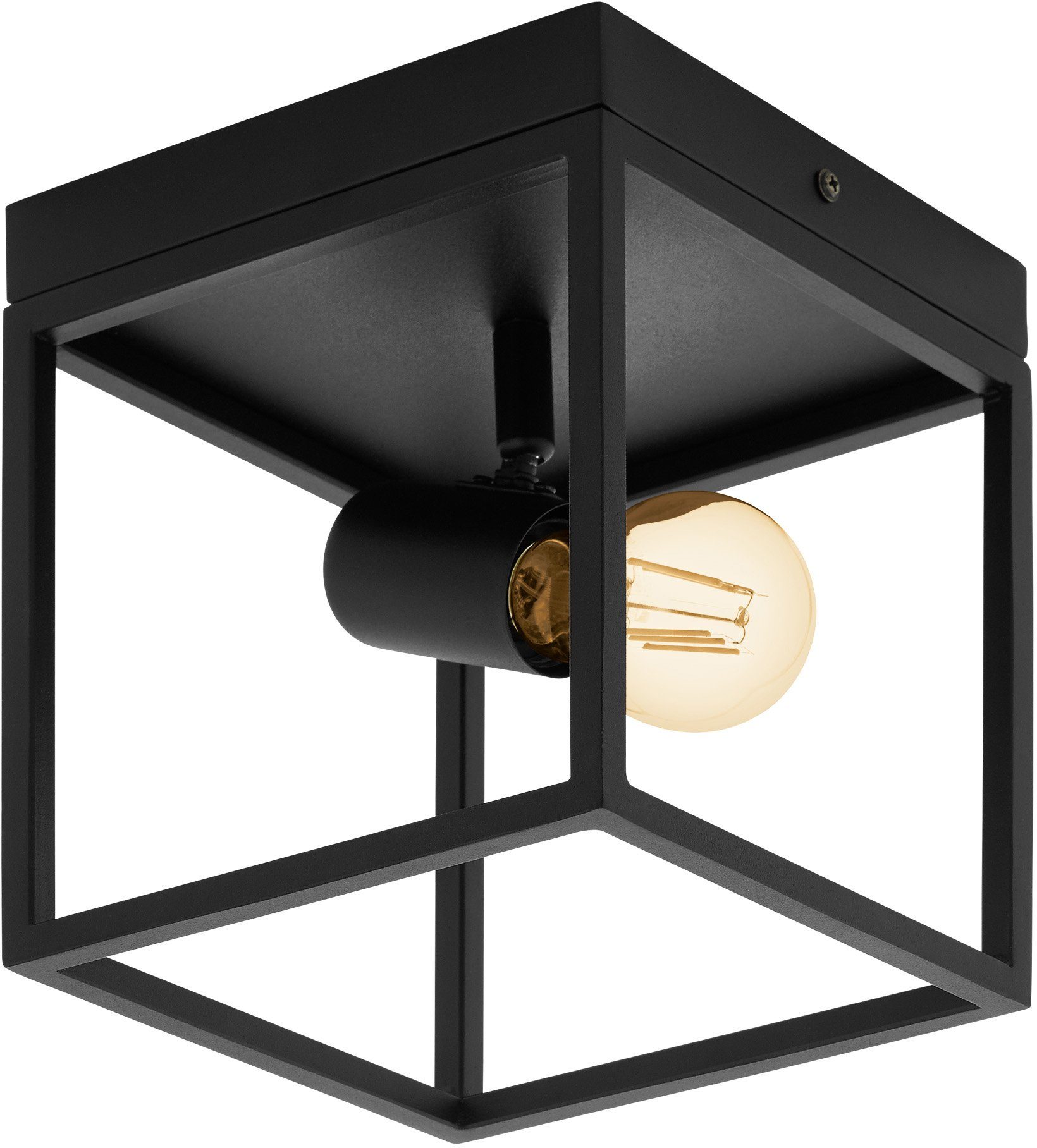 EGLO Deckenleuchte SILENTINA, Dimmfunktion, ohne Leuchtmittel, Wand-/Deckenleuchte, schwarz, Leuchtmittel exkl.