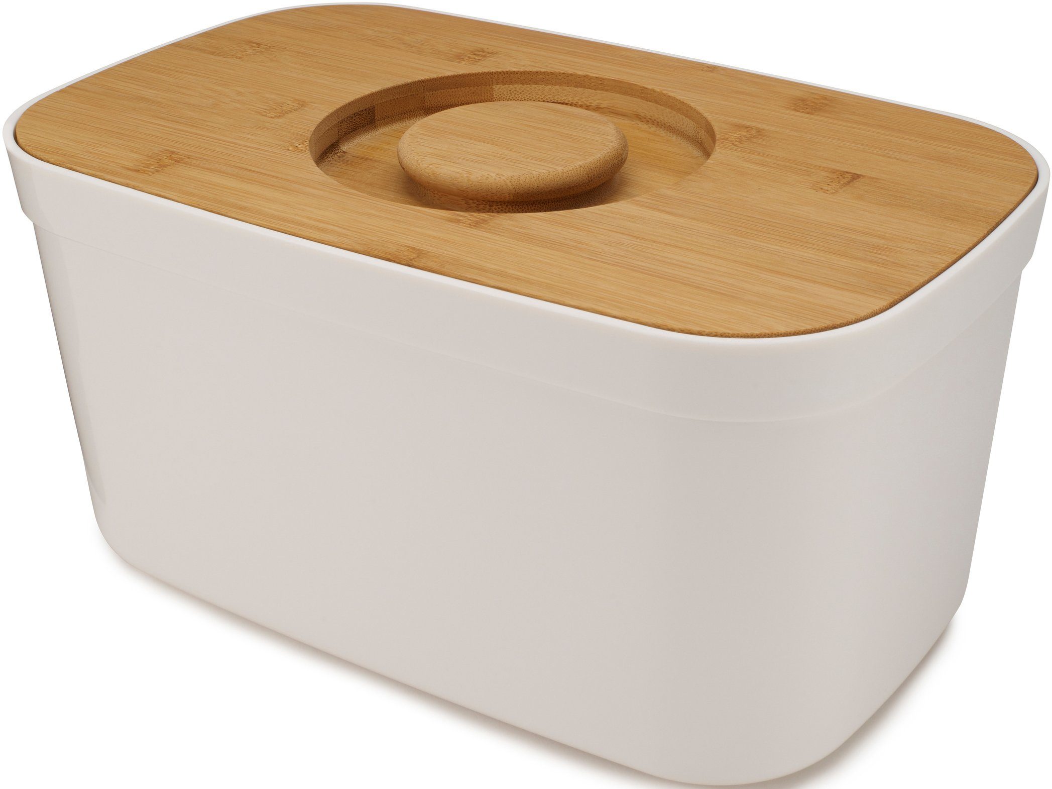 Joseph Joseph Brotkasten Bread Bin, Bambus, Polyprophylen (PP), (1-tlg), mit Schneidebrettdeckel