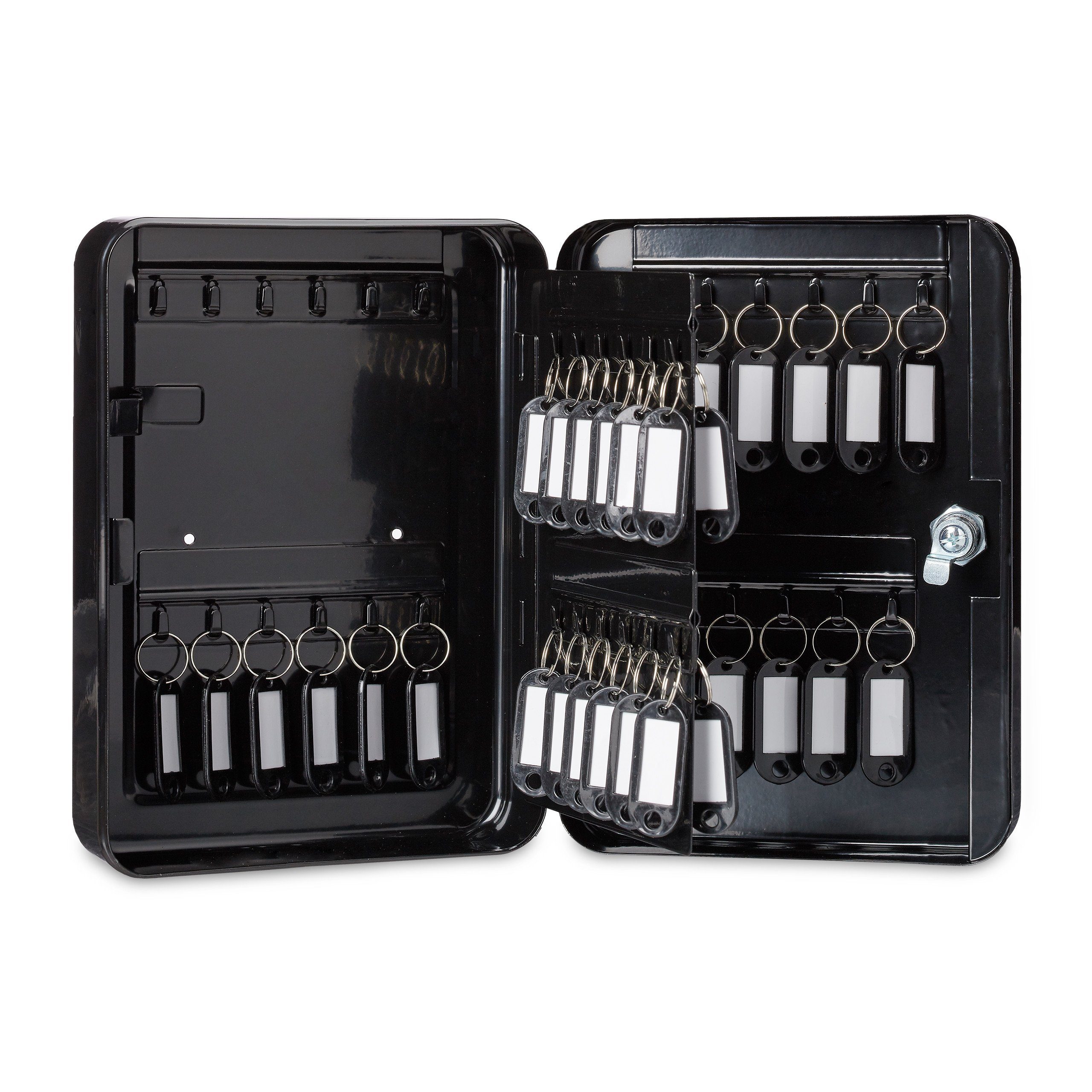 relaxdays Schlüsselkasten Metall abschließbar, schwarz günstig online kaufen