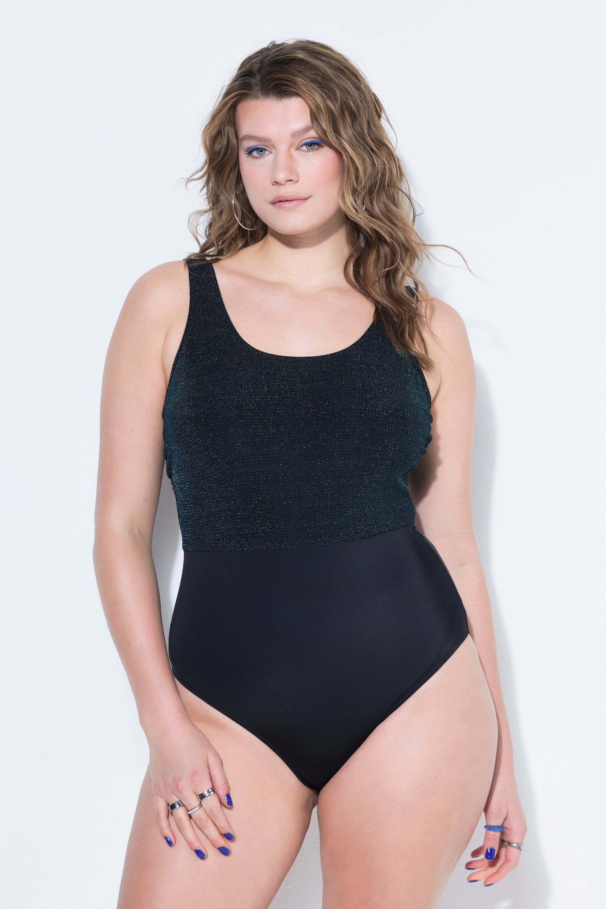 Studio Untold Badeanzug Badeanzug Softcups Glitzereffekt