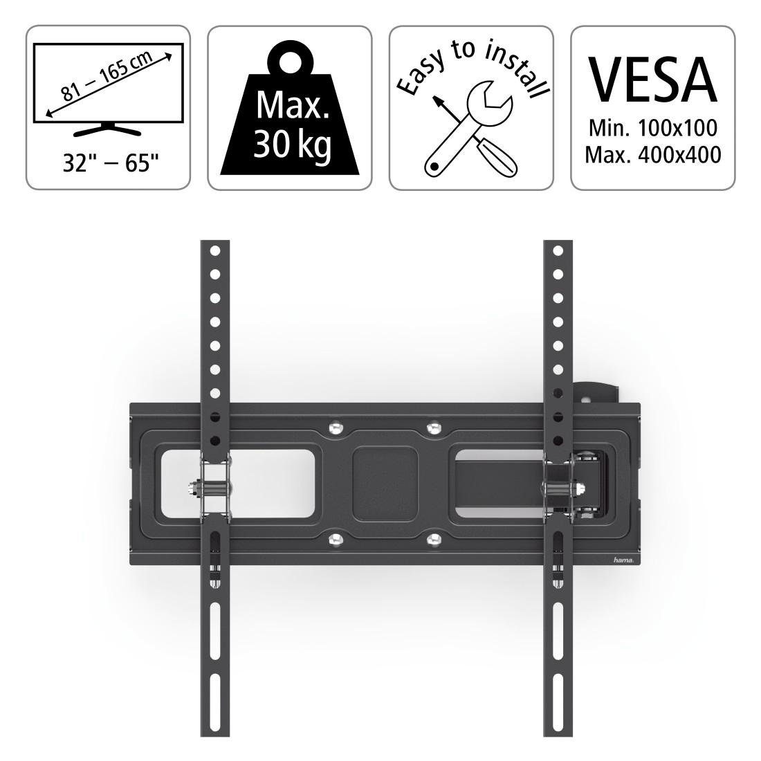 Hama TV Wandhalter bis vollbeweglich 65 VESA Zoll) Zoll bis TV-Wandhalterung, Arm (bis 1 400x400 165cm 65