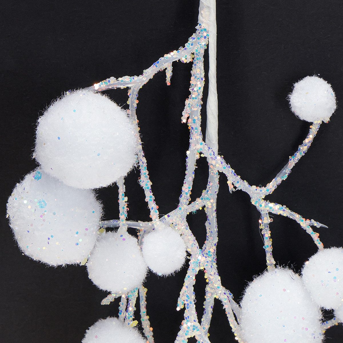 Kaemingk Schneemann Winterdeko Schneeflocken Zweige mit Glitzer zum Aufhängen, 2 Stück