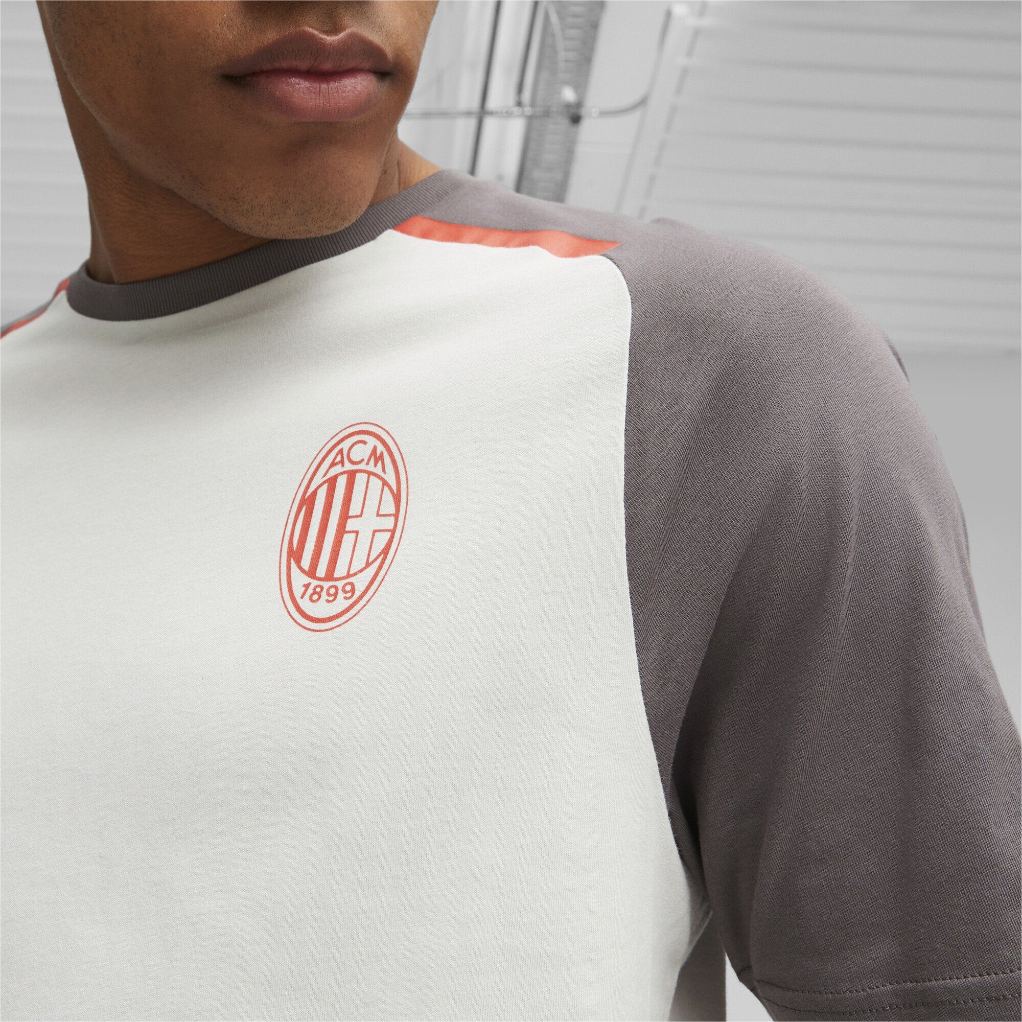 Gray AC Milan Casuals T-Shirt Herren T-Shirt Cool Football Dark Light PUMA