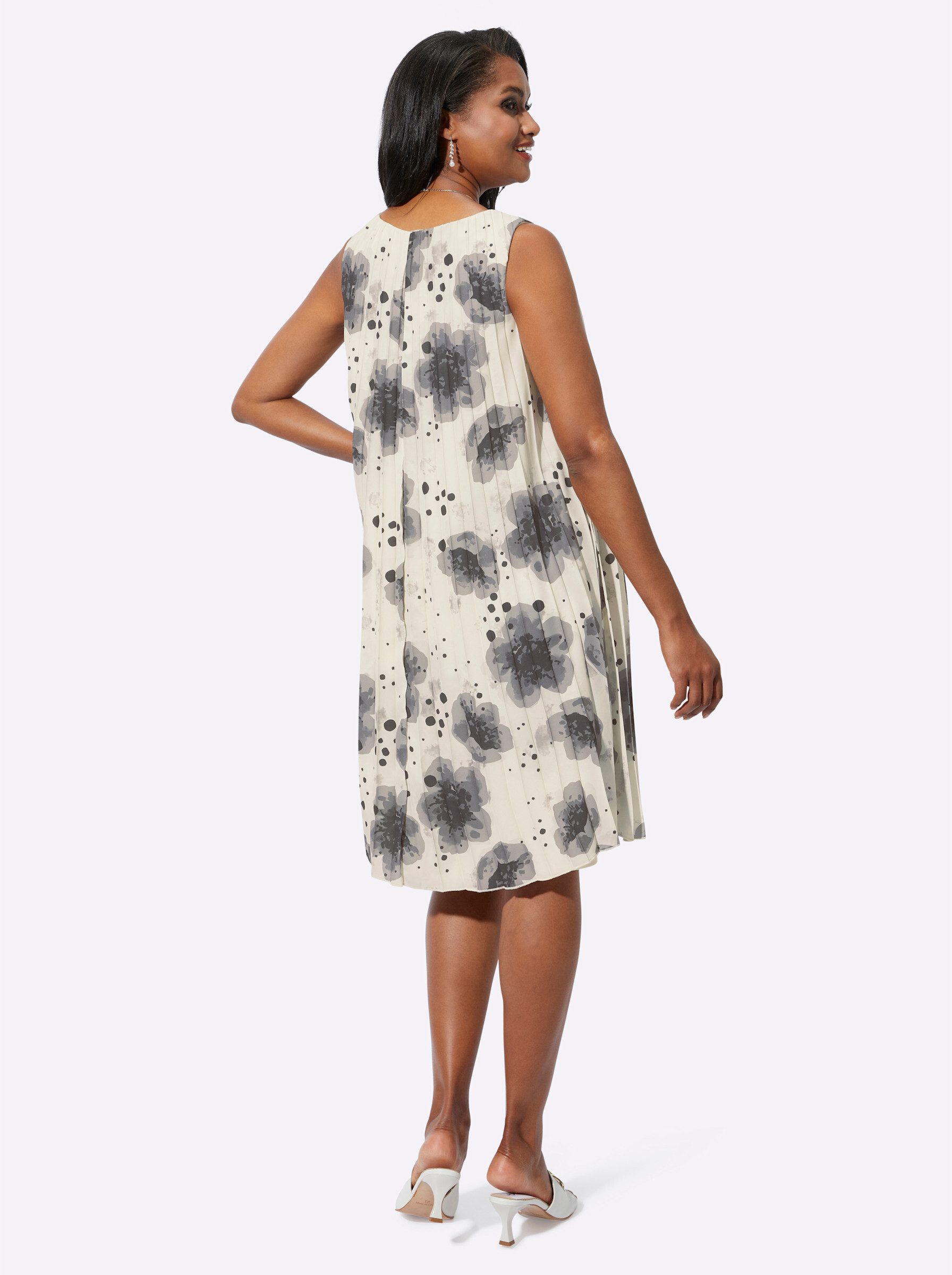 Witt Etuikleid Plisseekleid Ärmellos