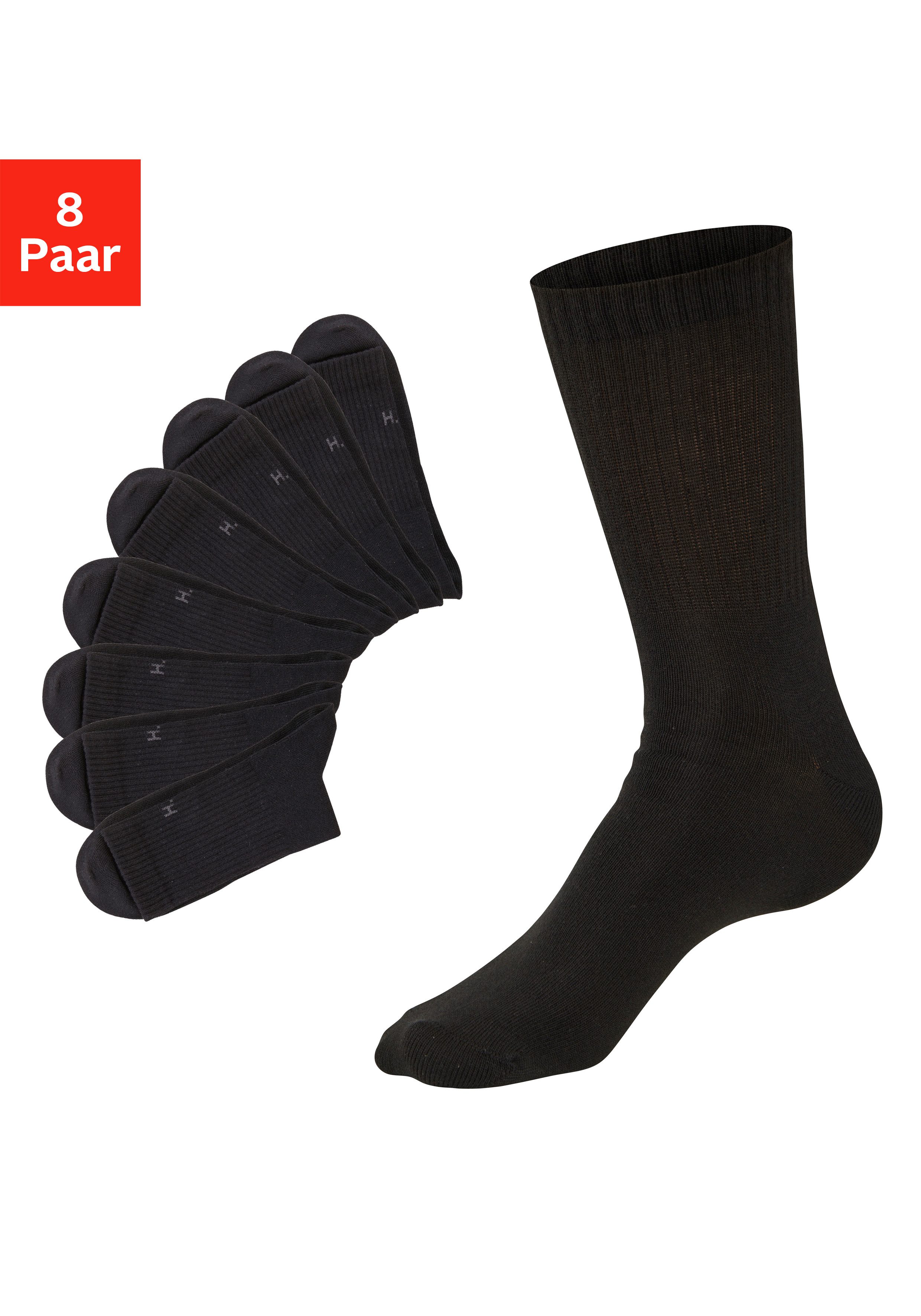 H.I.S Tennissocken Sportsocken Damen, casual (Packung, 8-Paar, Gr. 35-38 bis 39-42) ohne Frottee; ideal auch für den Alltag