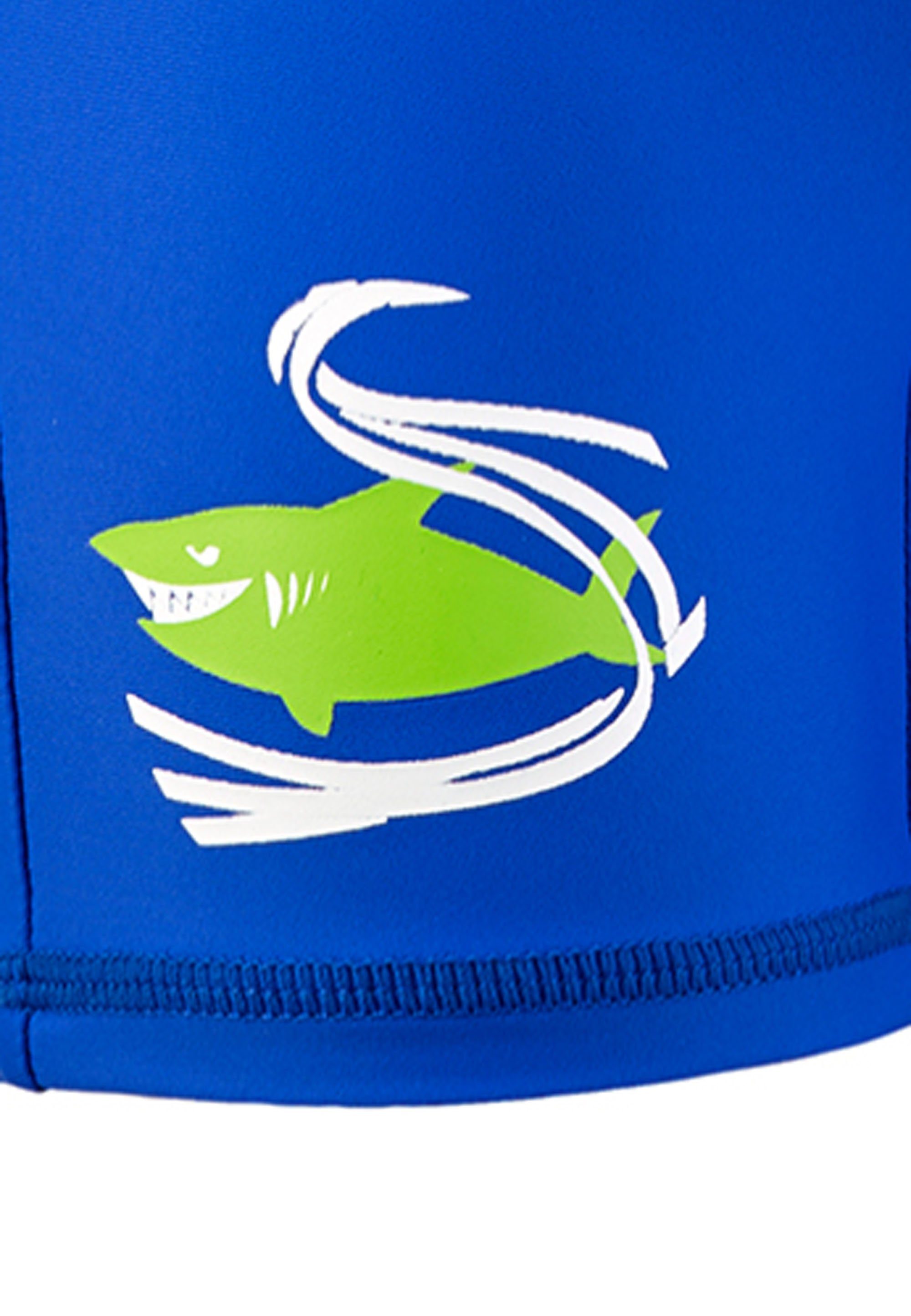 Beco Beermann Badeanzug BECO-SEALIFE® UV50+ perfekter Sonnenschutz Einteiler und Schutzanzug ultraweich trocknend (1-St) blau schnell
