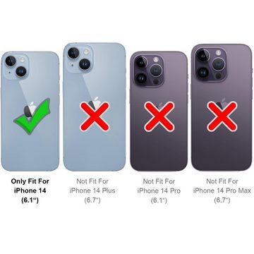 CoolGadget Handyhülle Armor Shield Case für Apple iPhone 14 6,1 Zoll, Outdoor Cover mit Magnet Ringhalterung Handy Hülle für iPhone 14