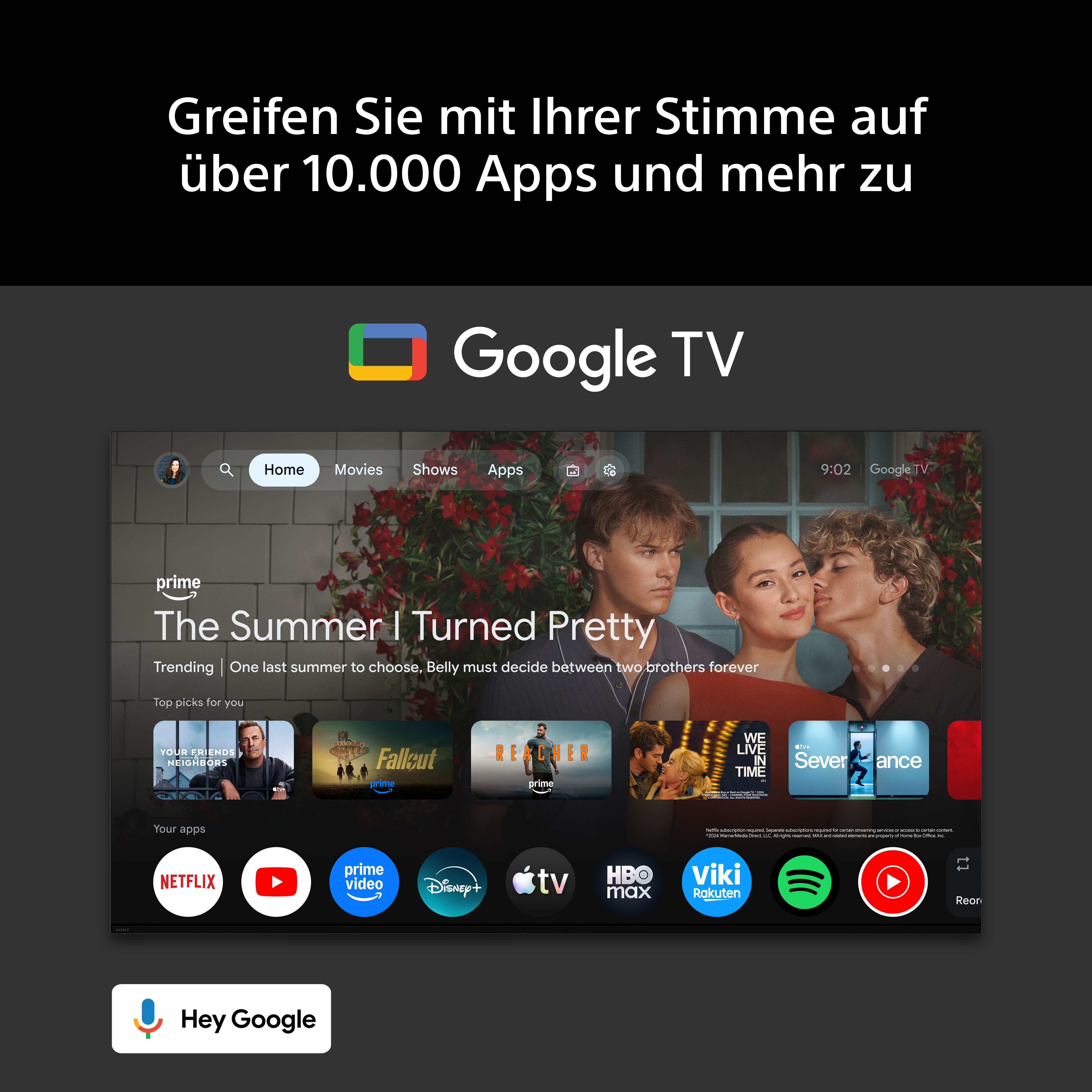 Sony K-55S25M2 BRAVIA 2 II DLED-Fernseher (139 cm/55 Zoll, 4K Ultra HD, Google TV, X1 Prozessor, 4K-Upscaling, Dolby Atmos und DTS:X, PS5-Kompatibilität)