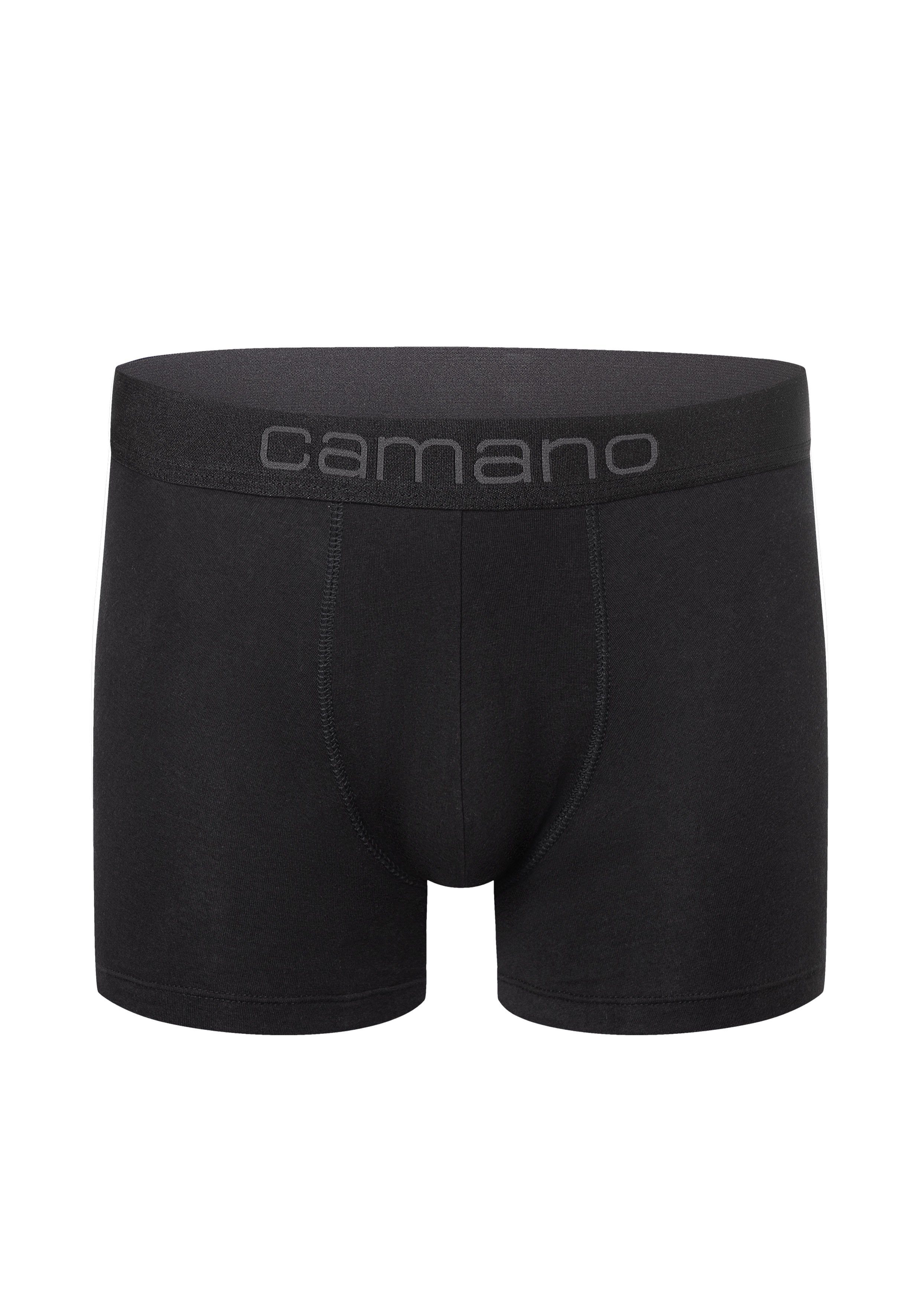 nachhaltigerer schwarz praktischen (BCI) 6er-Pack Baumwolle im mit (6-St) Boxershorts Camano Comfort