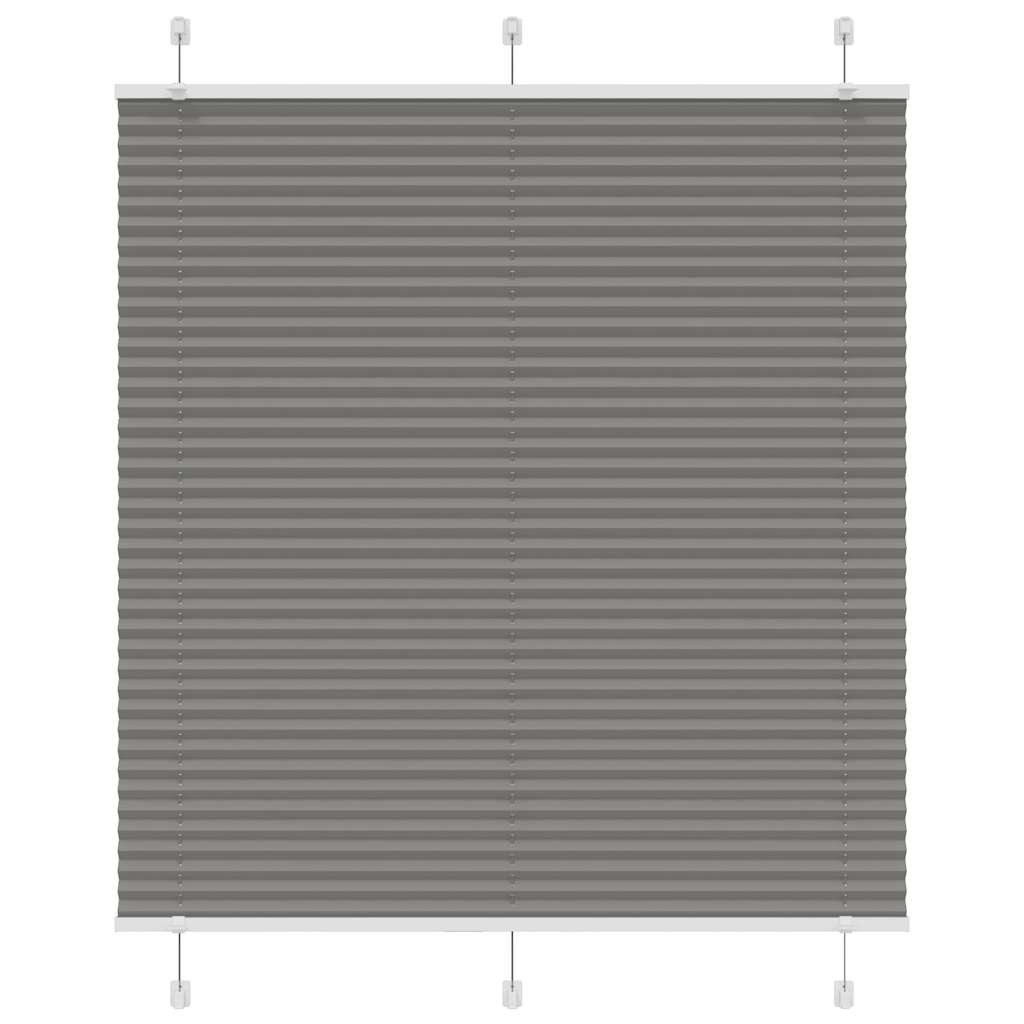 Gardine 115 x 100 cm Plissee Anthrazit 115x100 cm Stoffbreite 114,4 cm Polyest