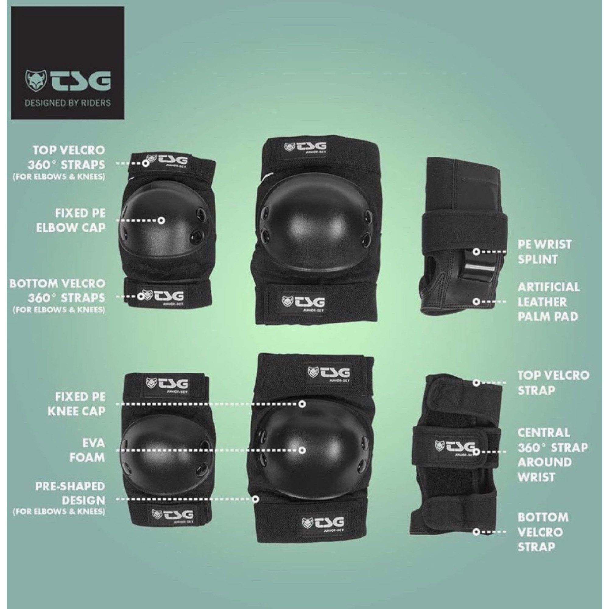 TSG Protektoren-Set TSG Protection-Set Basic (Knie+Ellenbogen+Handgelenk-Schoner)