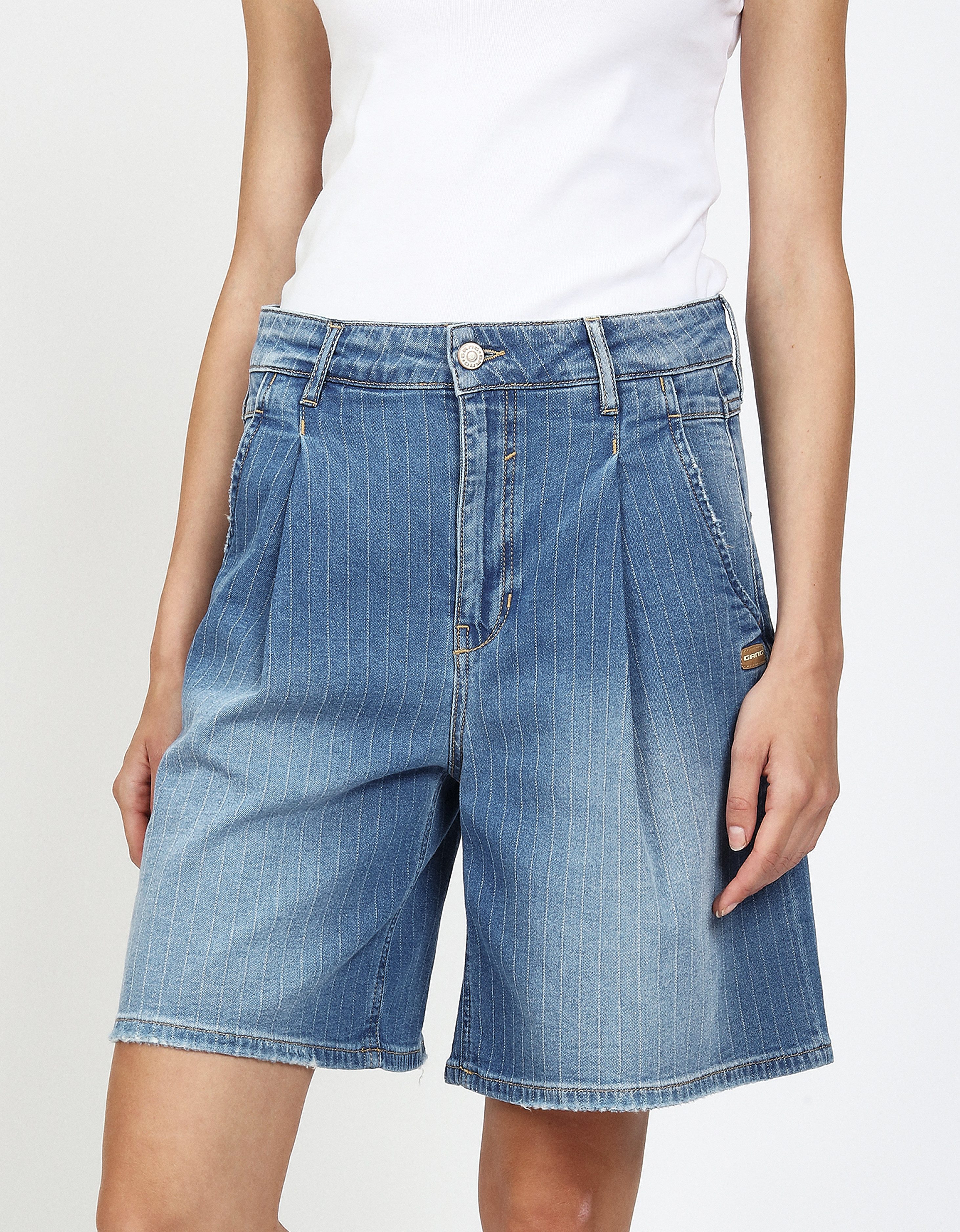 GANG Bermudas 94WANDA BERMUDA mit Bundfalten vorn