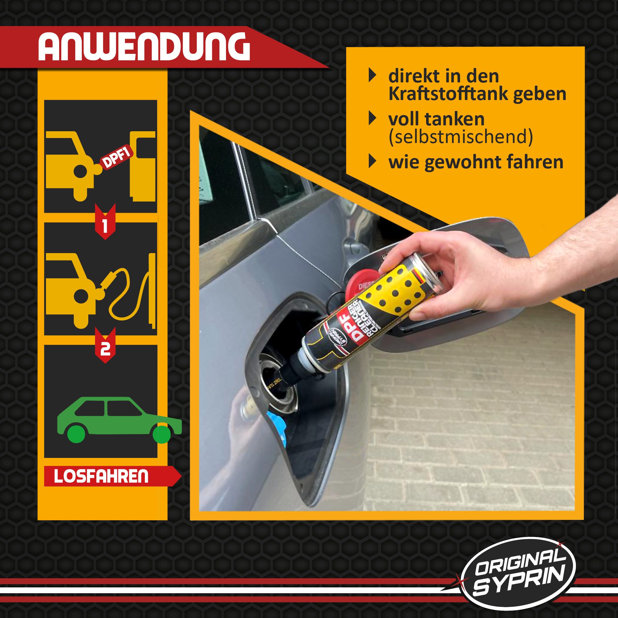 Original Syprin Diesel-Additiv DPF Reiniger l Diesel Partikelfilter Schutz, 0.3 l, (1-St., Diesel DPF Cleaner & DPF Schutz 300ml) Unterstützt DPF-Regeneration,  – Bild 5 von 5