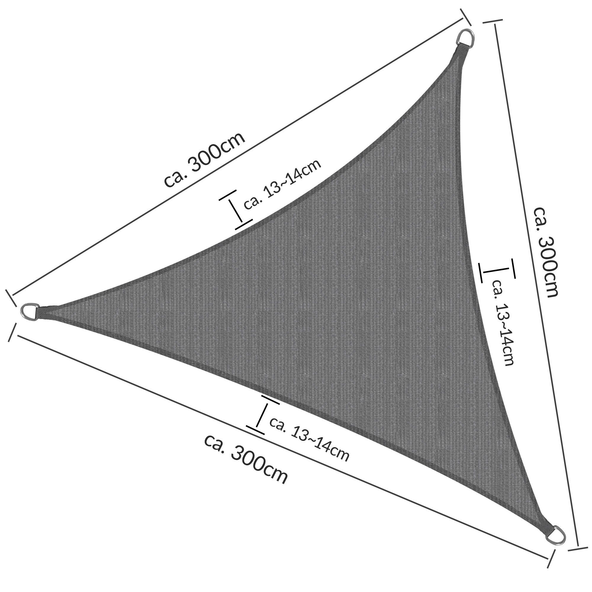Sol Royal SolVision HS9 Sonnensegel 300x300x300cm dreieckig Weiß HDPE günstig online kaufen