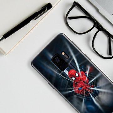 DeinDesign Handyhülle Marvel Kinofilm Spider-Man Webs In Action, Samsung Galaxy S9 Silikon Hülle Bumper Case Handy Schutzhülle