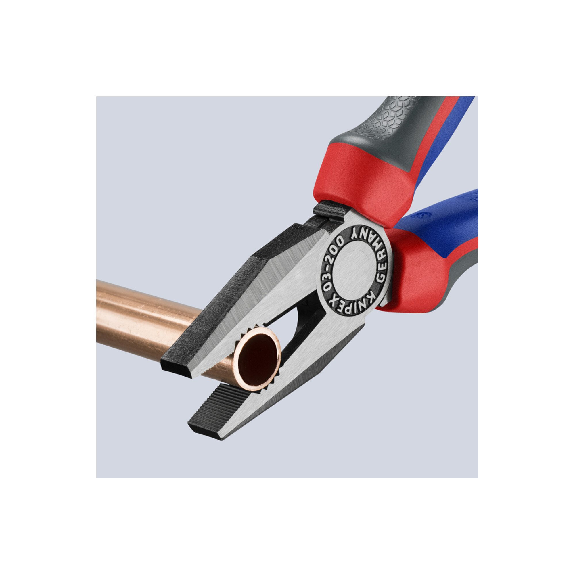 Knipex Kombizange KNIPEX 03 02 200 Kombizange mit Comfort-Griffen schwarz atramentiert 2