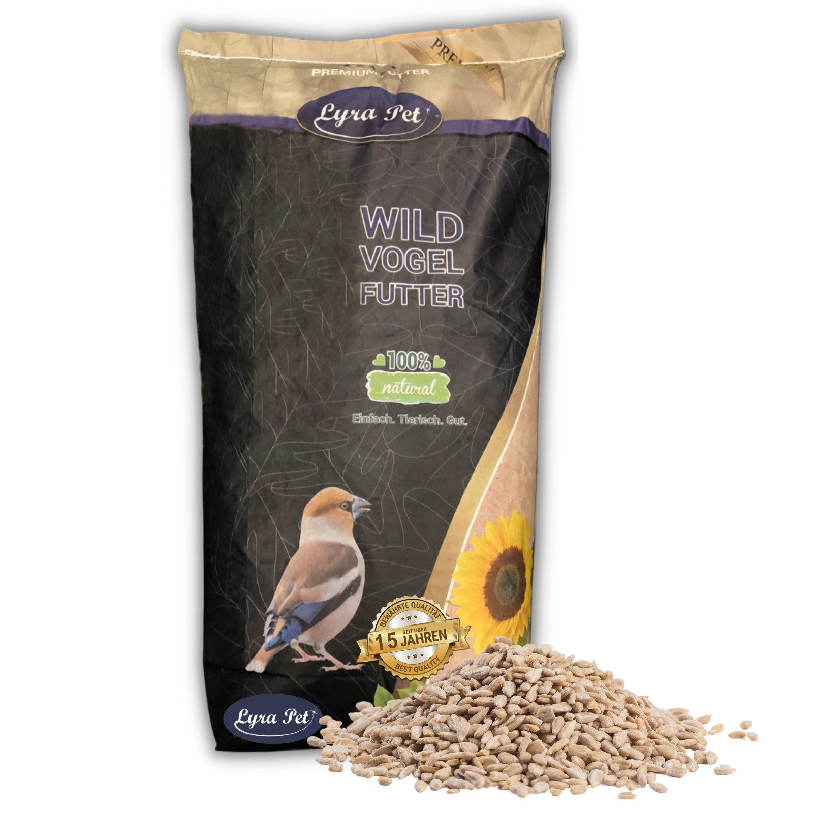 Lyra Pet 25 kg Lyra Pet® Sonnenblumenkerne geschält Vogelfutter, für: Wildvogel