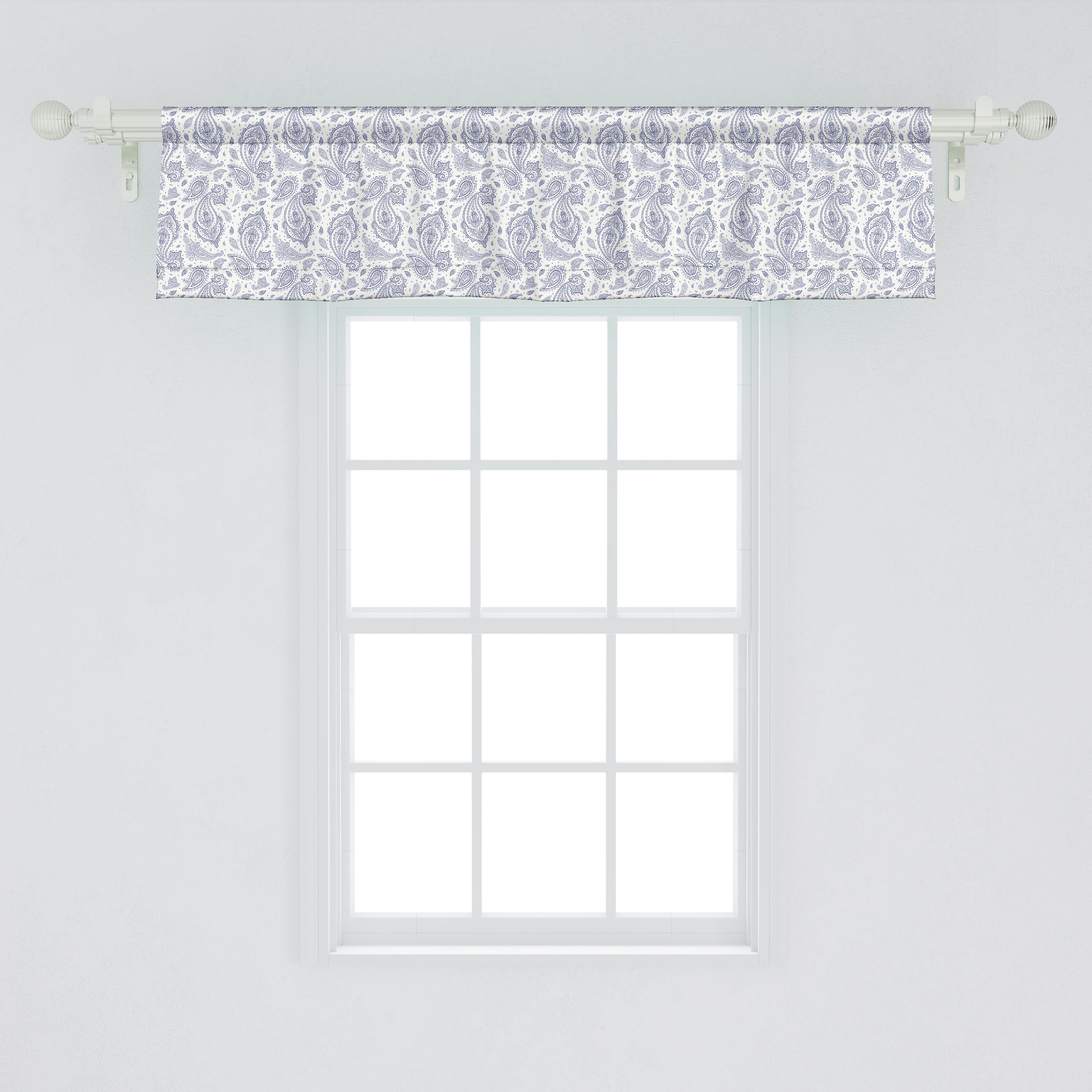 Scheibengardine Vorhang Volant für Stangentasche, Abakuhaus, Küche Kultur Ethnisch Dekor mit Motiv Schlafzimmer Microfaser, Persian