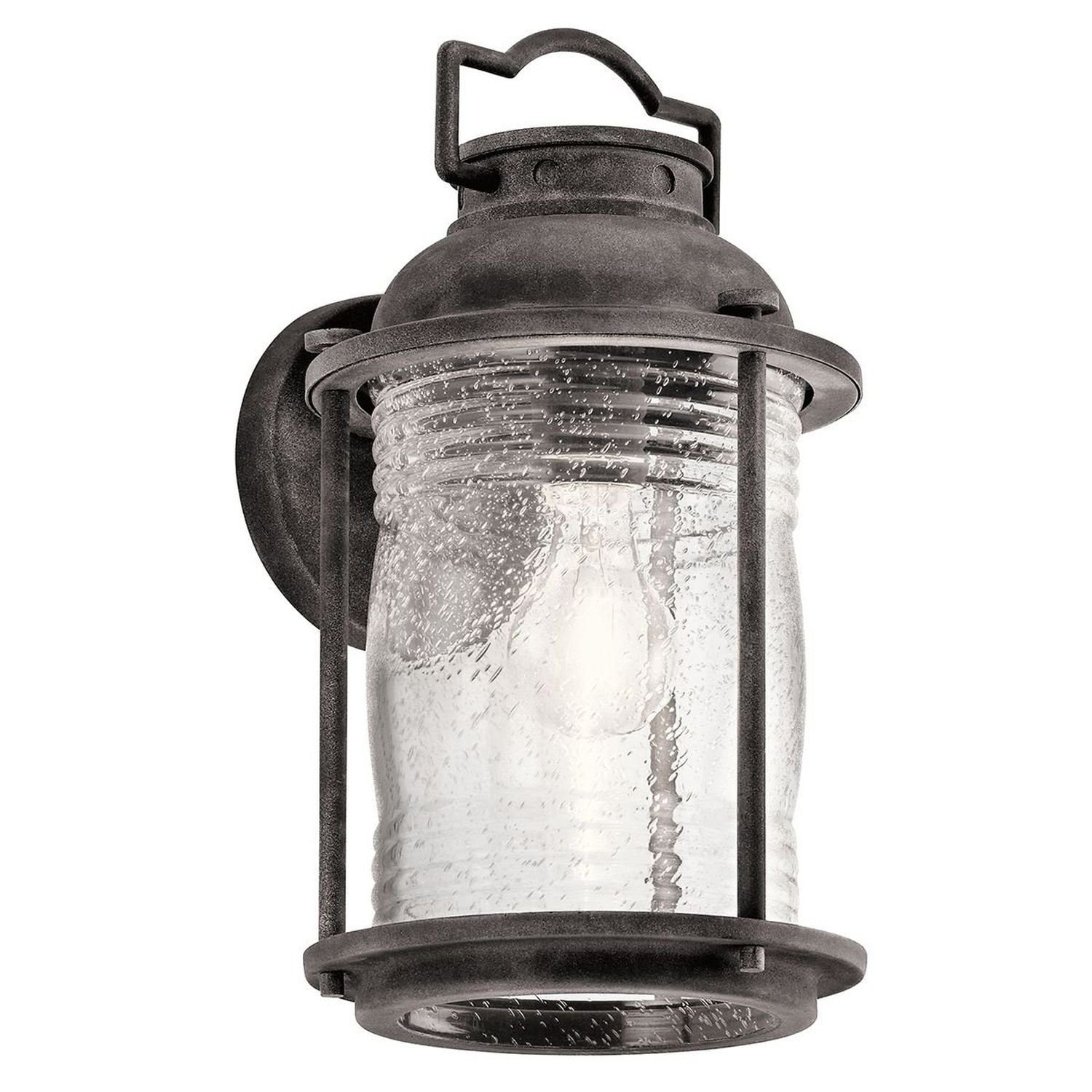 Licht-Erlebnisse Außen-Wandleuchte LIETUS, ohne außen E27 Vintage Glas Haus Terrasse IP44 Wandlampe Leuchtmittel, Metall