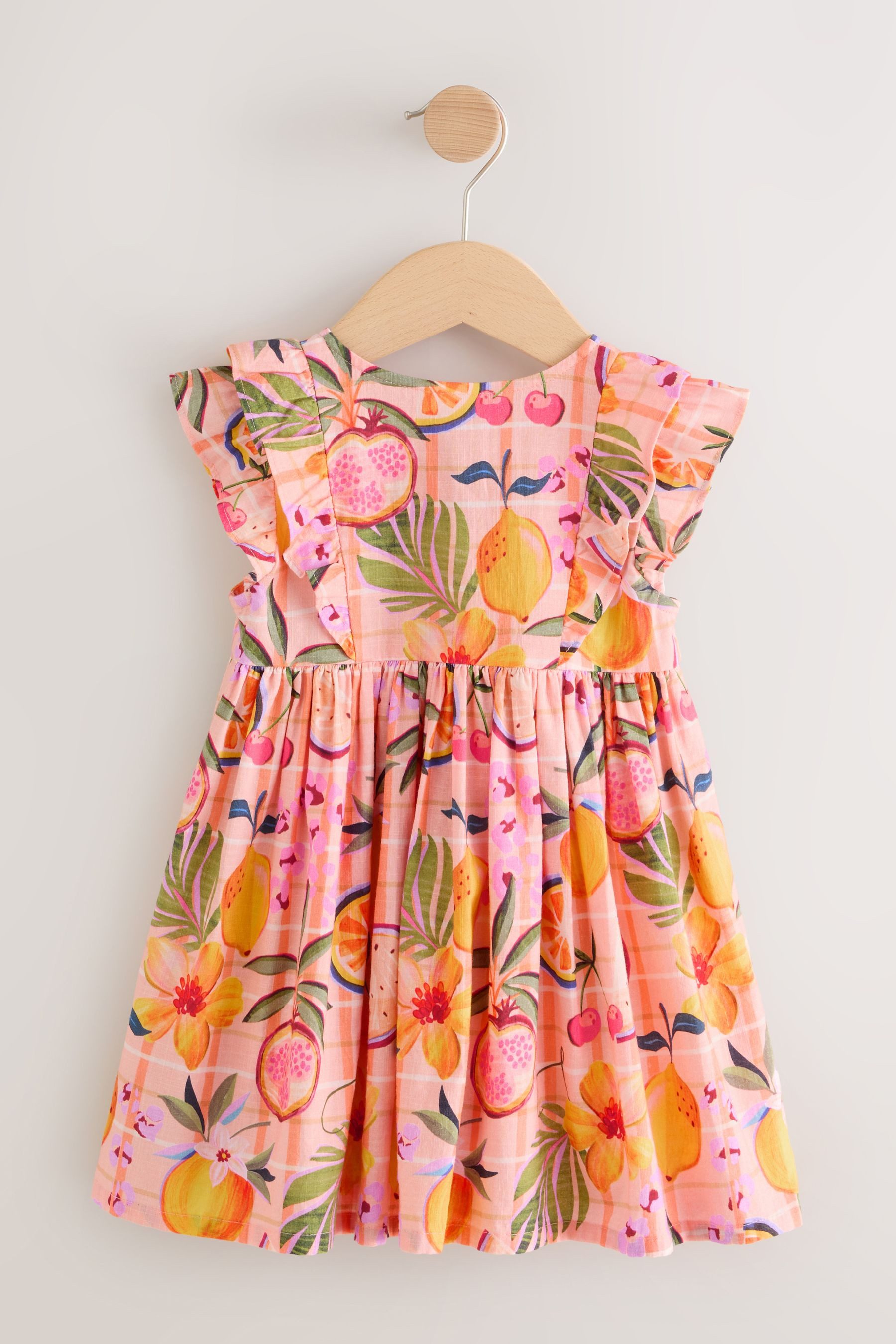 Next Blusenkleid Kleid mit doppelten Rüschenärmeln (1-tlg)