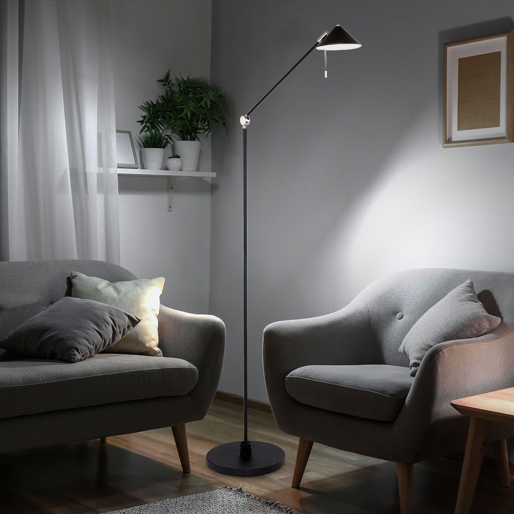 etc-shop LED Stehlampe, Leuchtmittel inklusive, Stehlampe Touchdimmer Standleuchte verstellbar LED Wohnzimmerleuchte