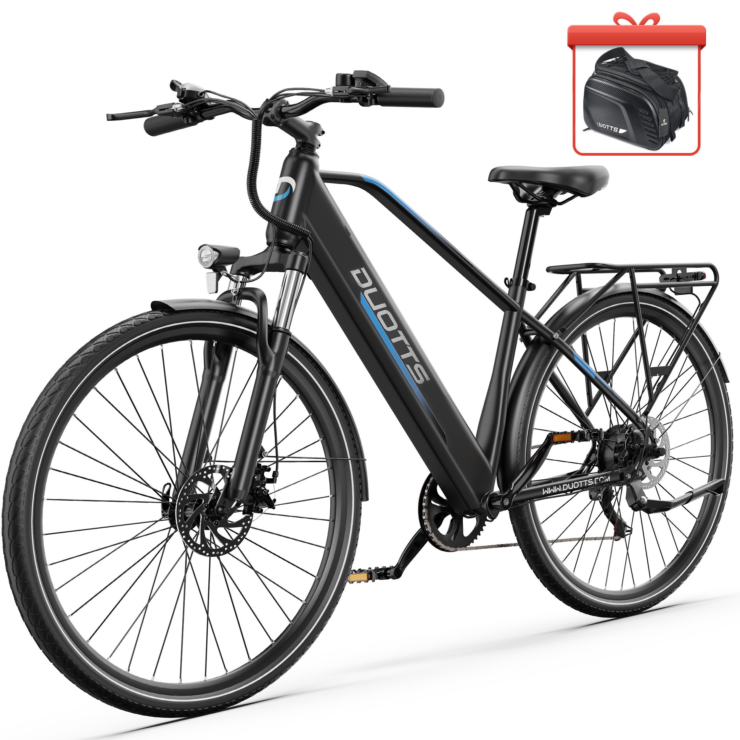Vankel E-Bike Cityrad Elektrofahrrad C29 Lite Damen u. Herren 468Wh 250W Motor 90km, 7 Gang SHIMANO, Kettenschaltung, Heckmotor, 468 Wh, 250 W motor, 90 km Akku Pedelec, Elektrofahrrad