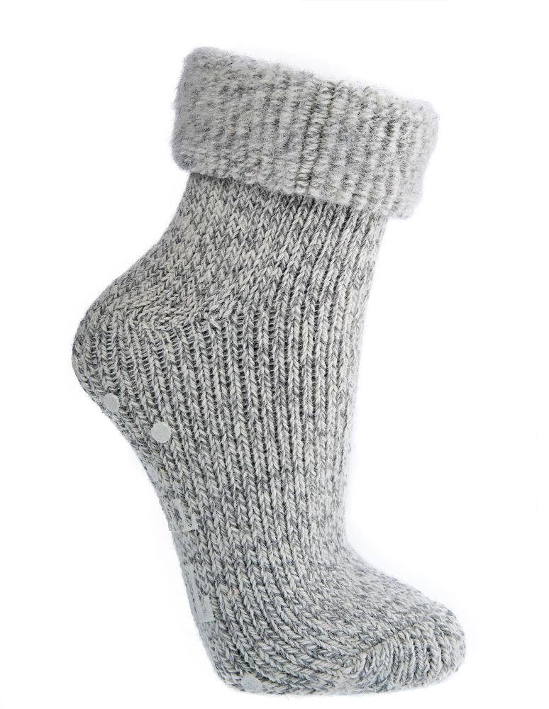 ABS-Socken 2 Paar ABS-Stoppersocken Wollsocken für Damen mit Umschlag