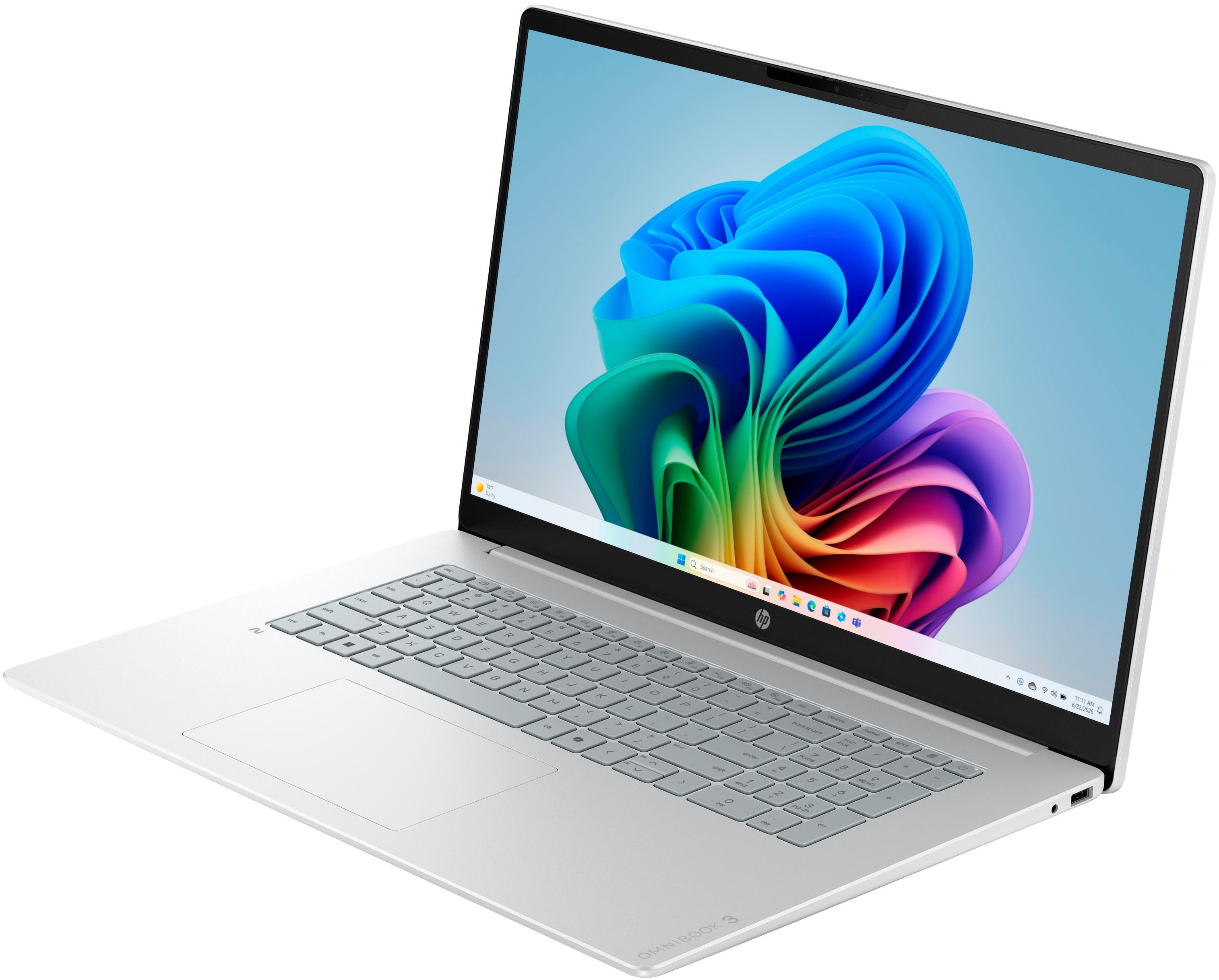 HP OmniBook 3 17-dm0071ngx Notebook (43,9 cm/17,3 Zoll, AMD Ryzen™ AI 7 445, Radeon 840M, 16 GB, 512 GB SSD)