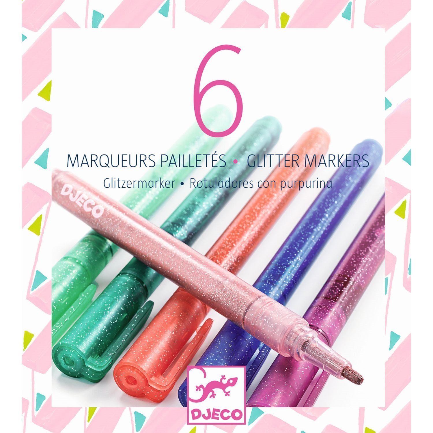 DJECO Marker DJ08877 Farben: Glitzer Marker Sweet